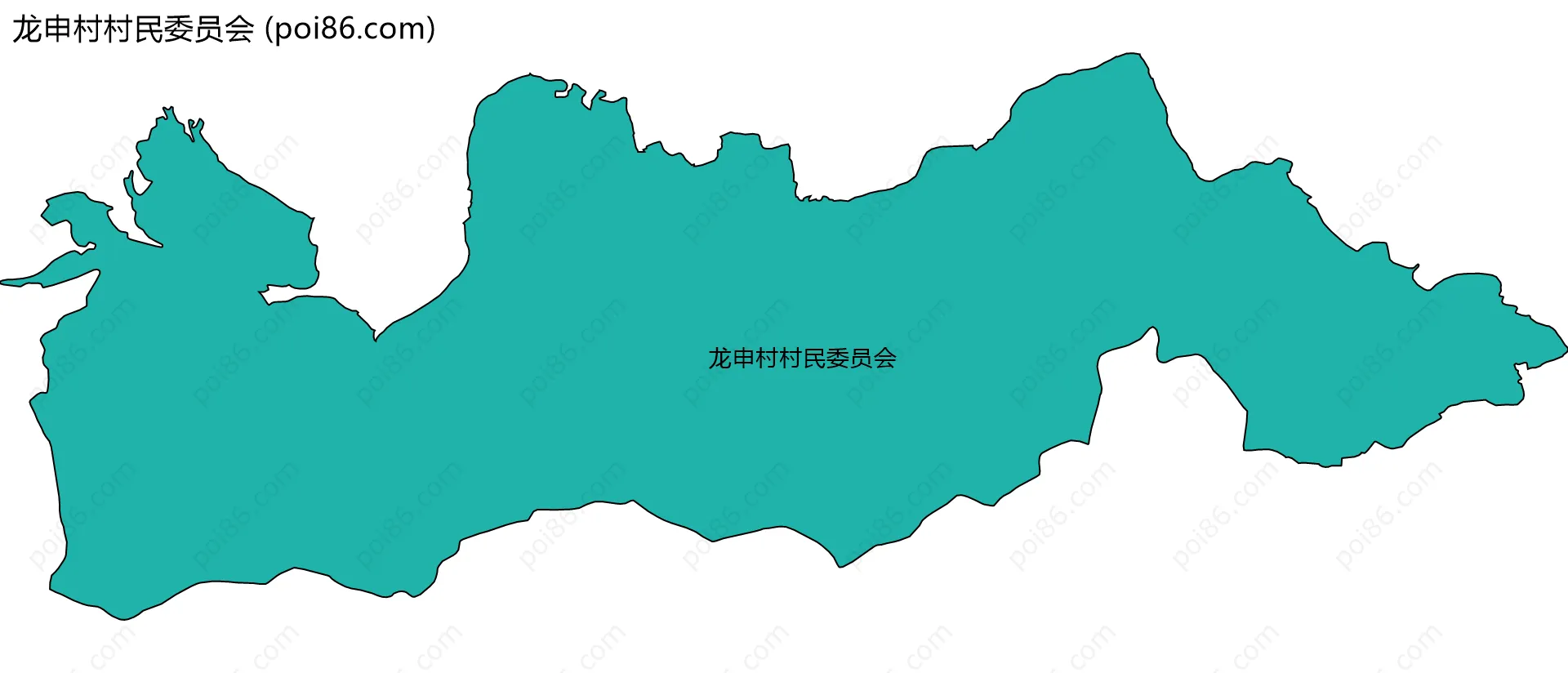 龙申村村民委员会边界地图