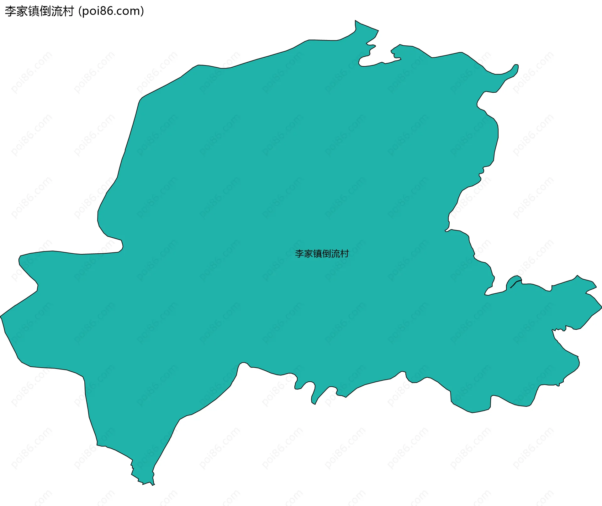 李家镇倒流村边界地图
