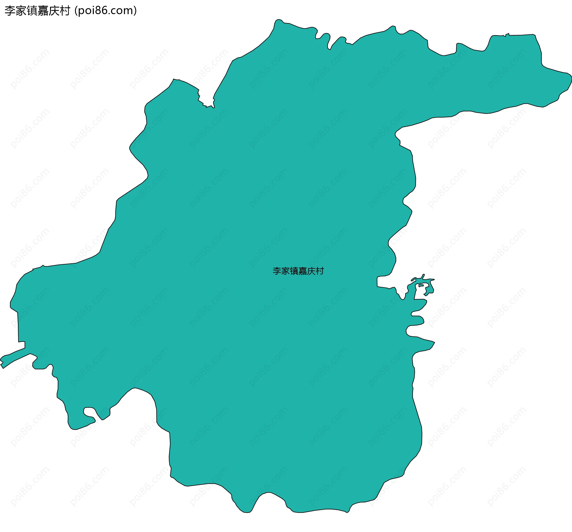 李家镇嘉庆村边界地图