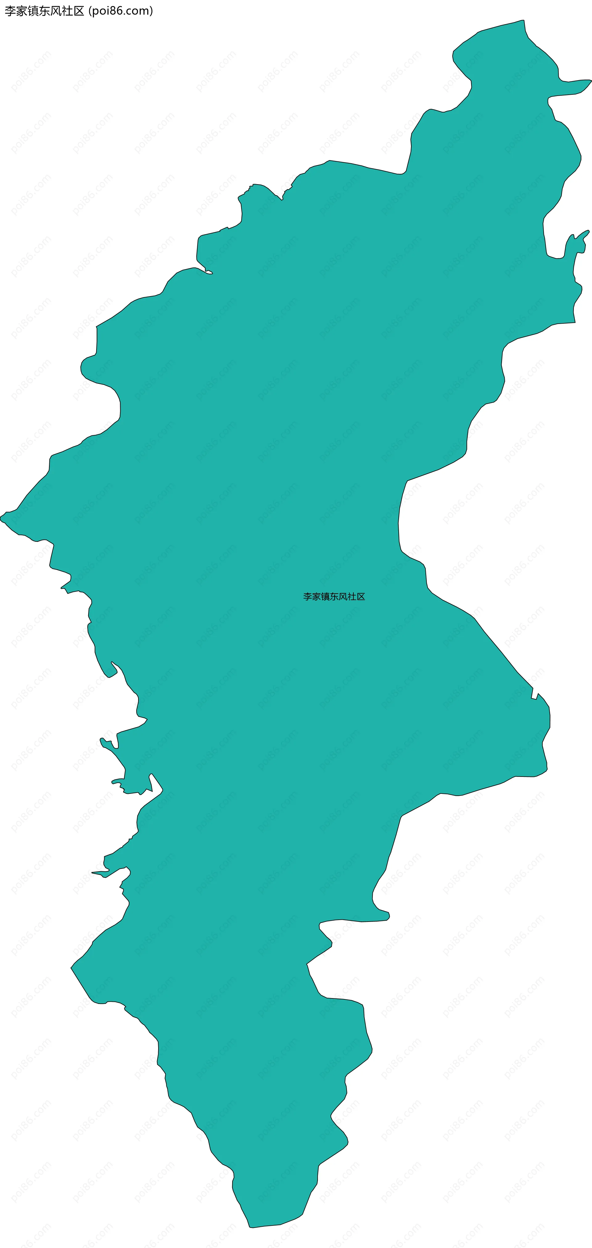 李家镇东风社区边界地图