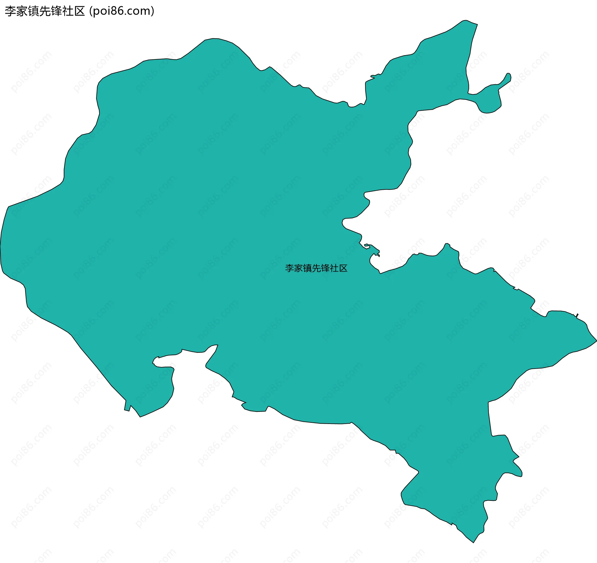 李家镇先锋社区边界地图