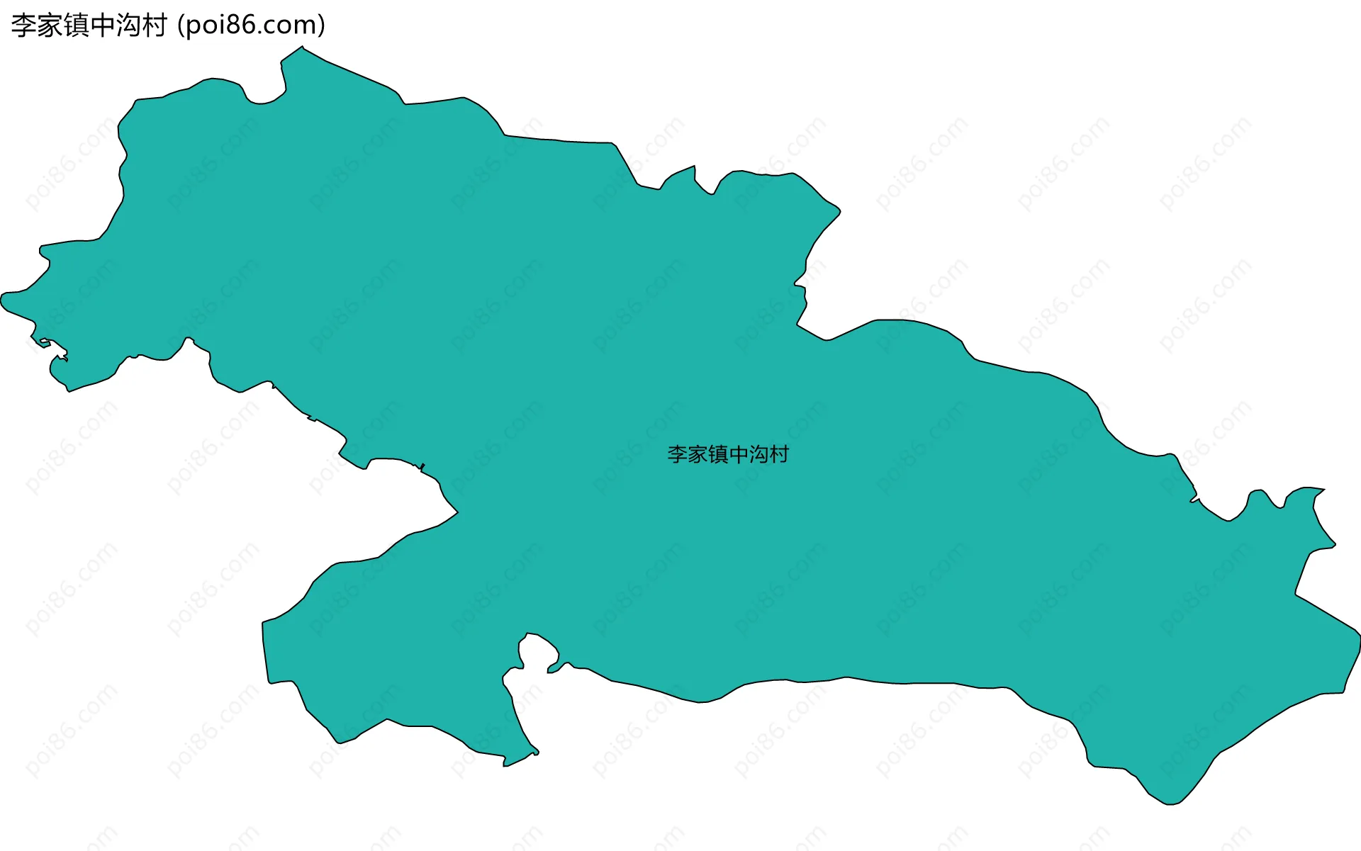 李家镇中沟村边界地图