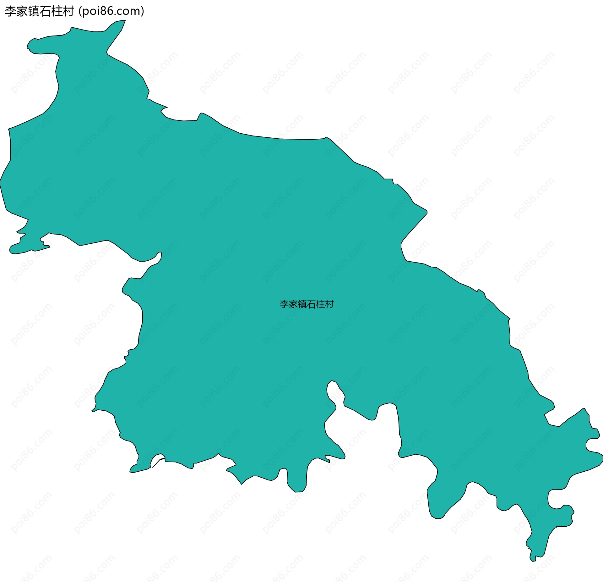 李家镇石柱村边界地图