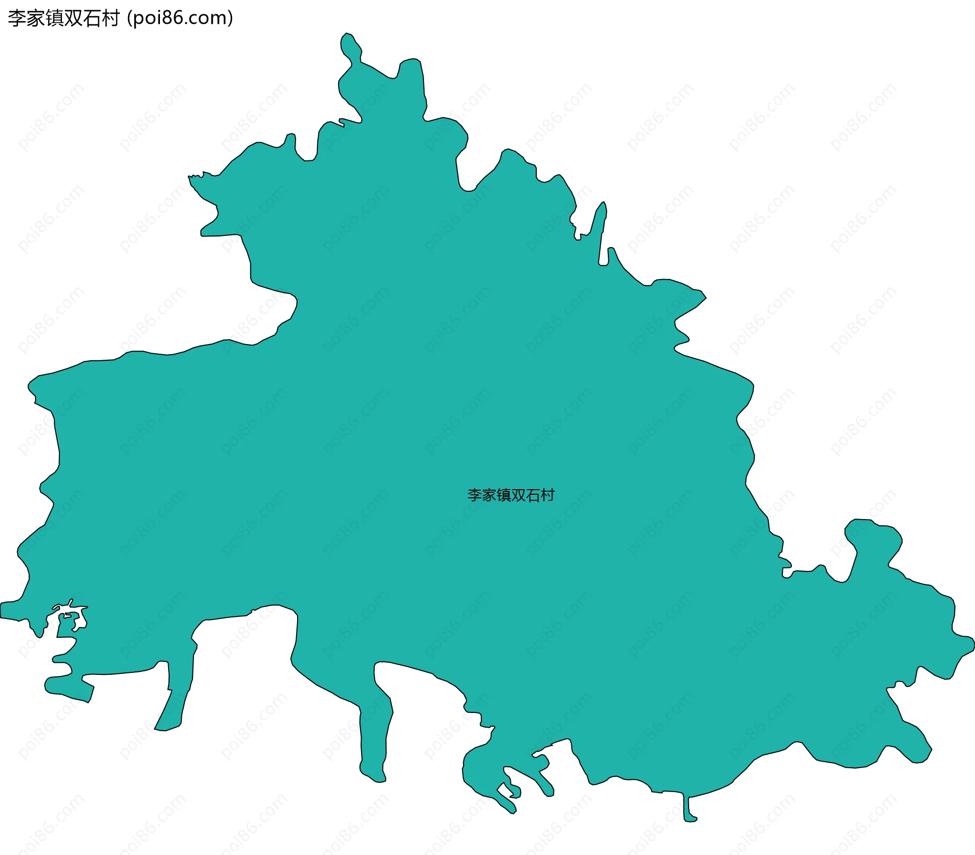 李家镇双石村边界地图