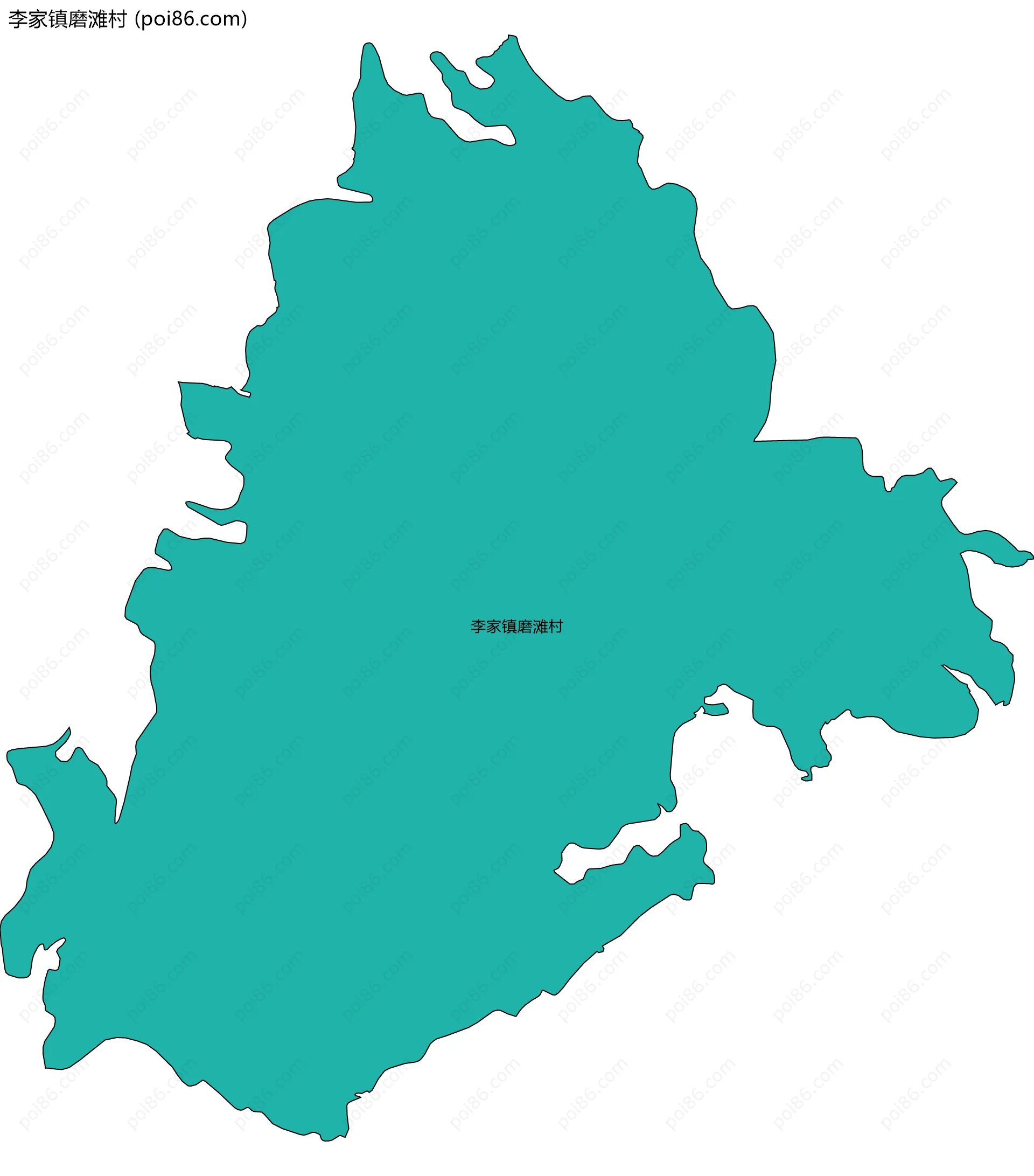 李家镇磨滩村边界地图