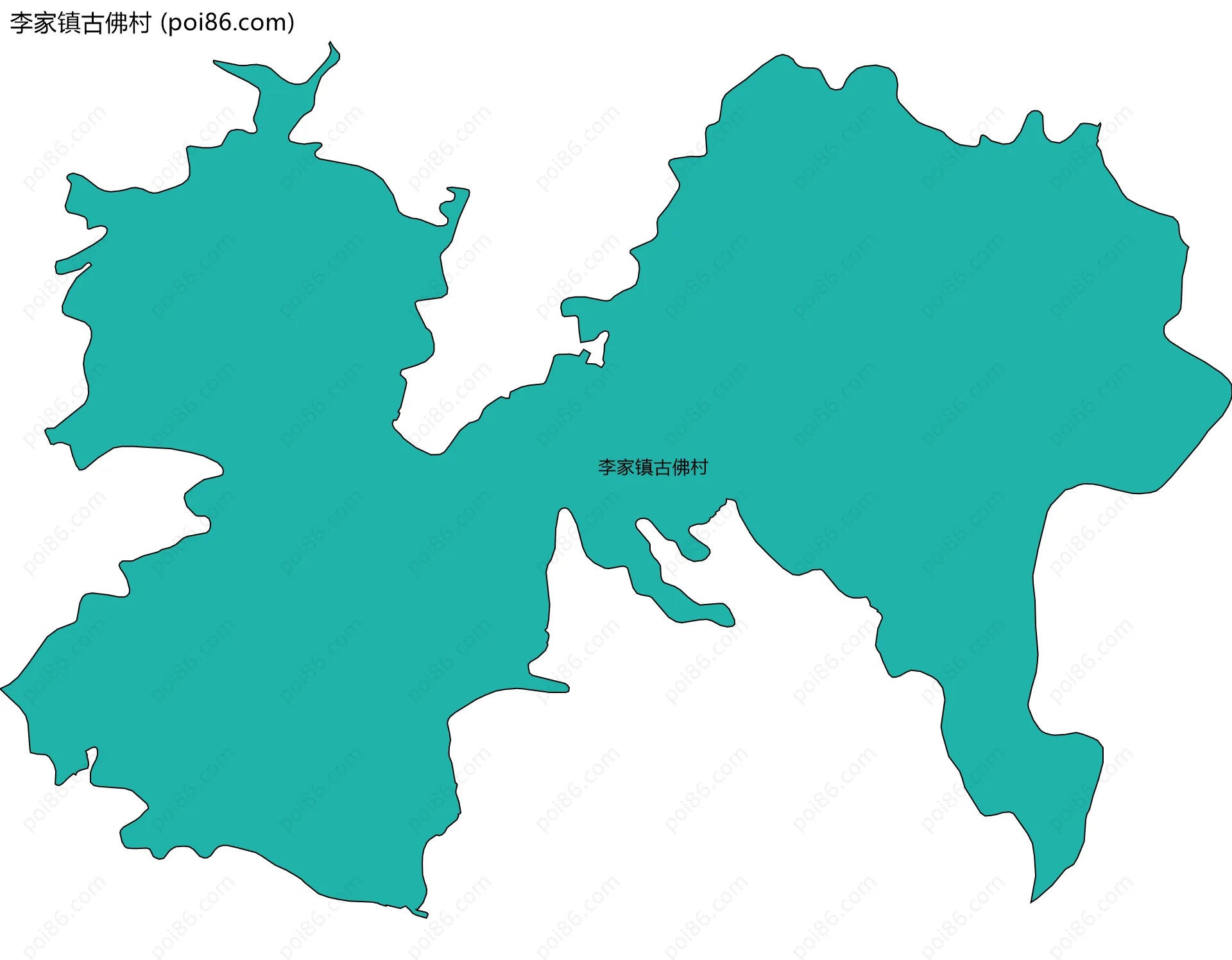 李家镇古佛村边界地图