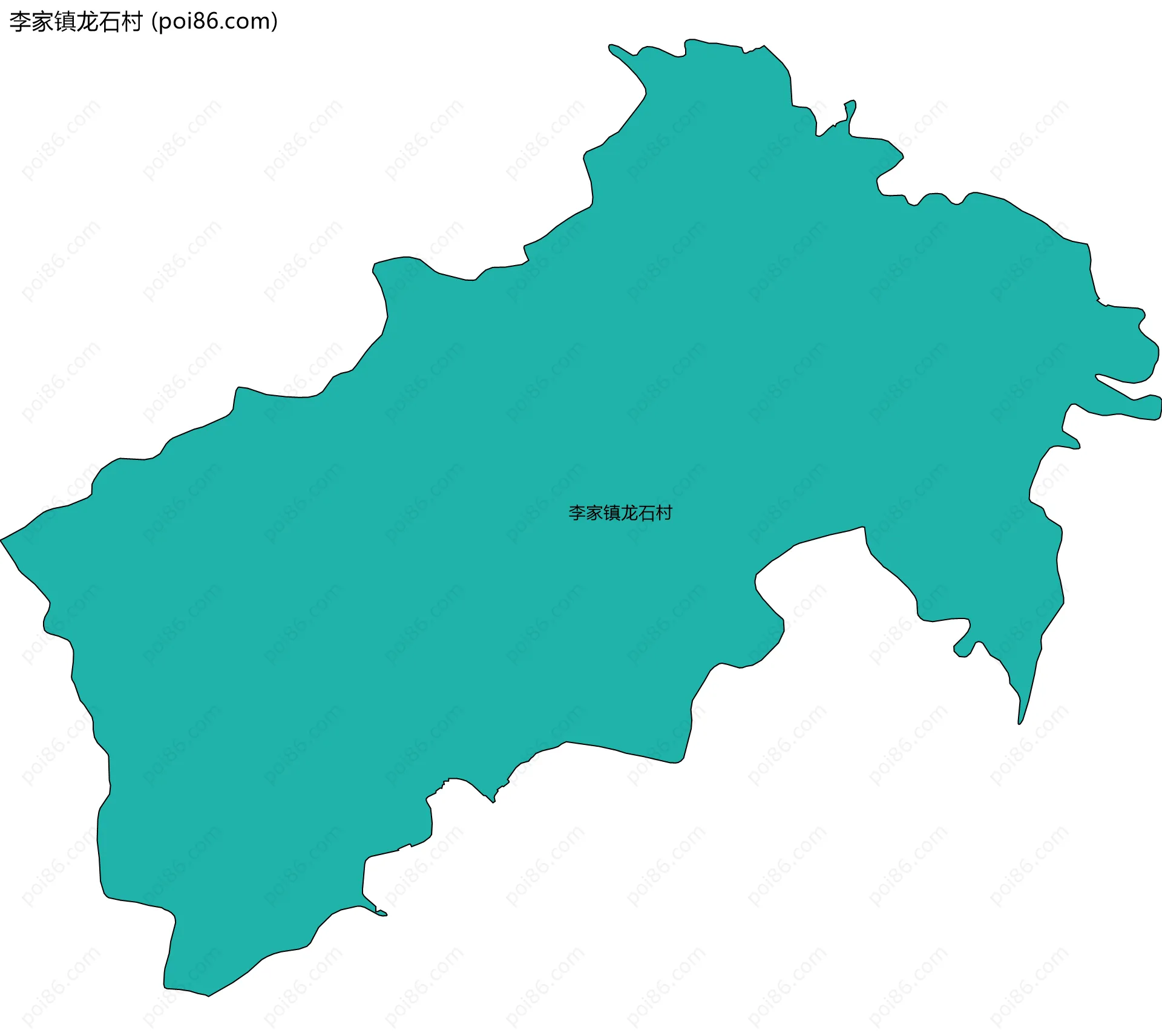 李家镇龙石村边界地图