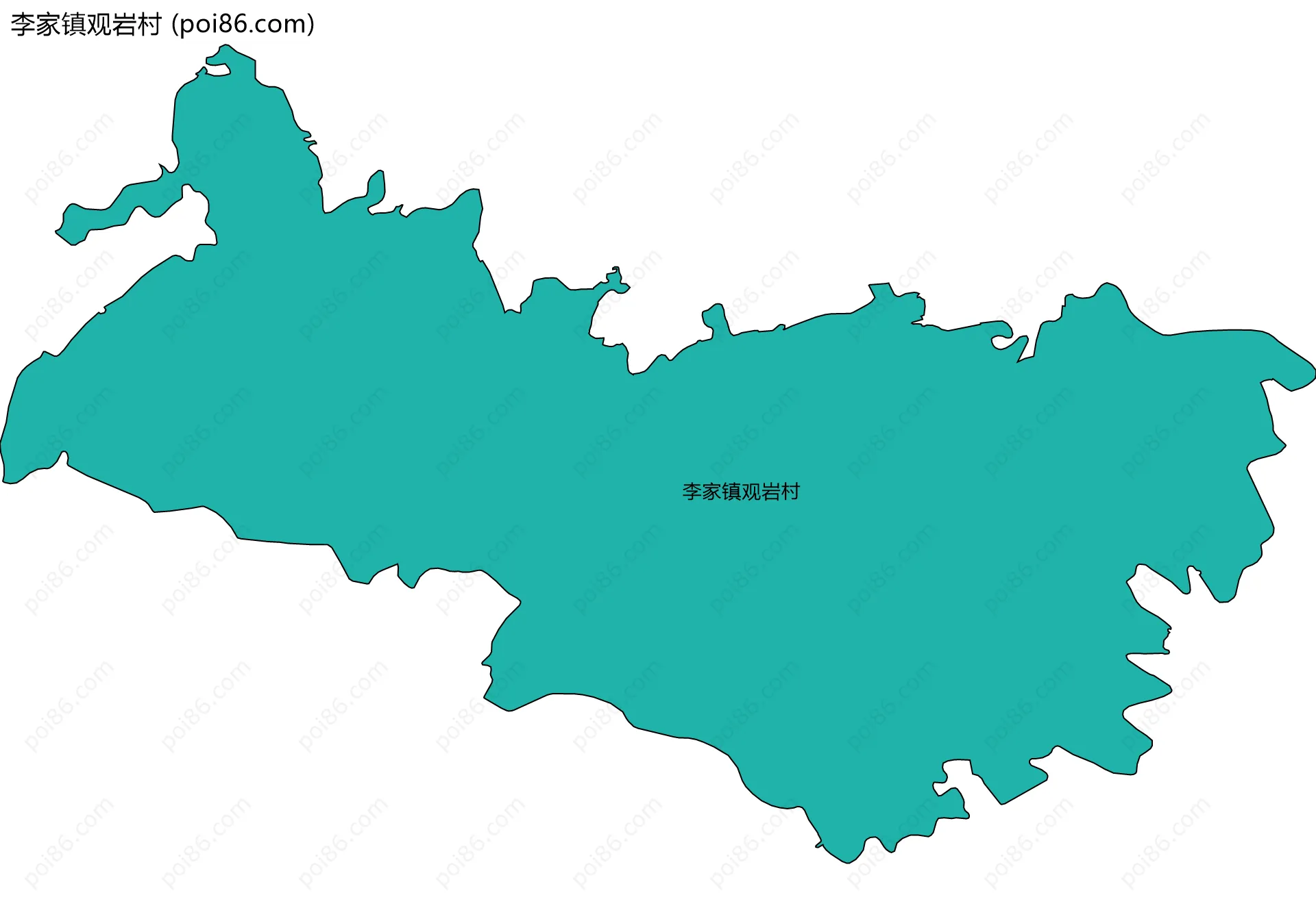 李家镇观岩村边界地图