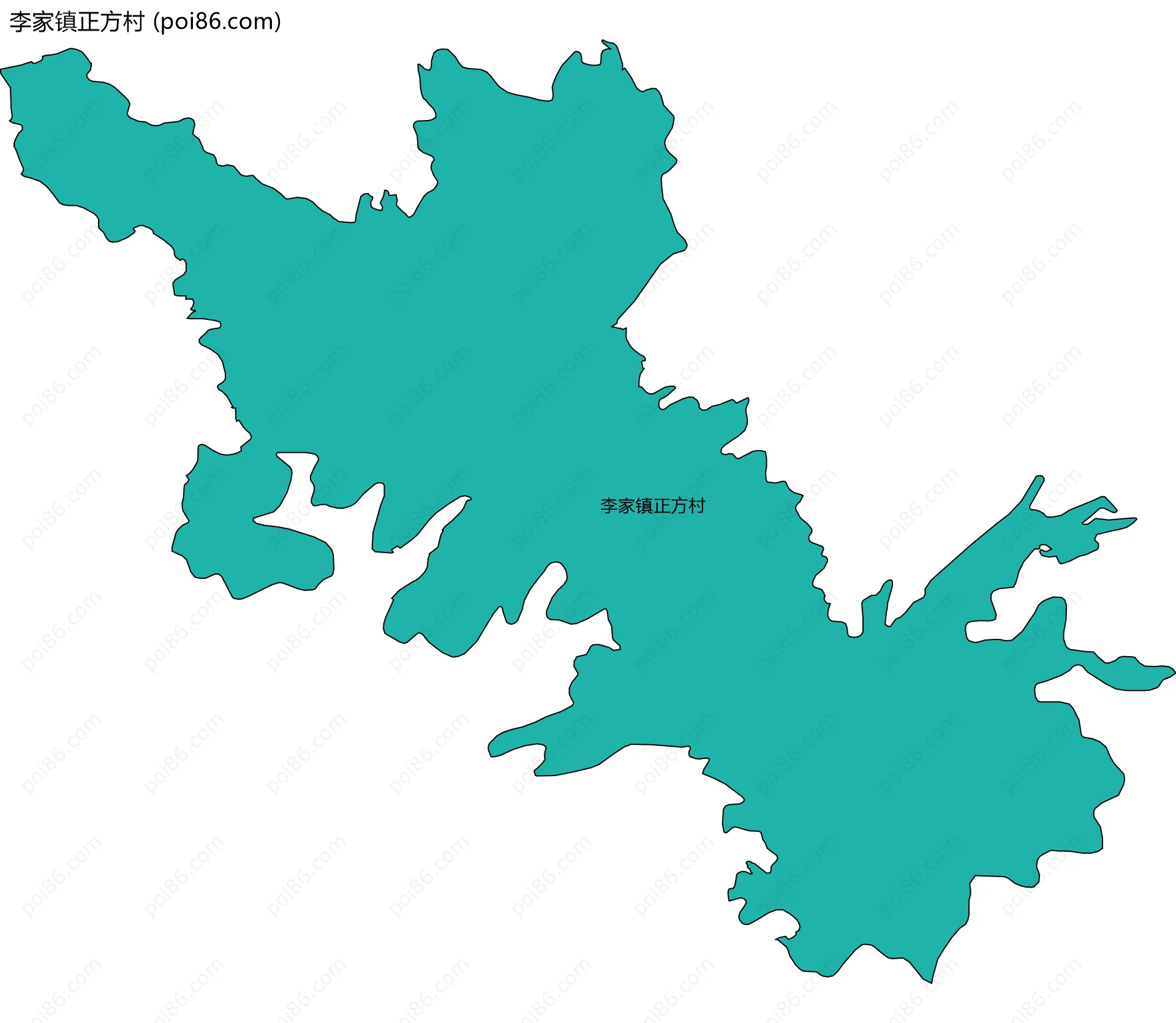 李家镇正方村边界地图