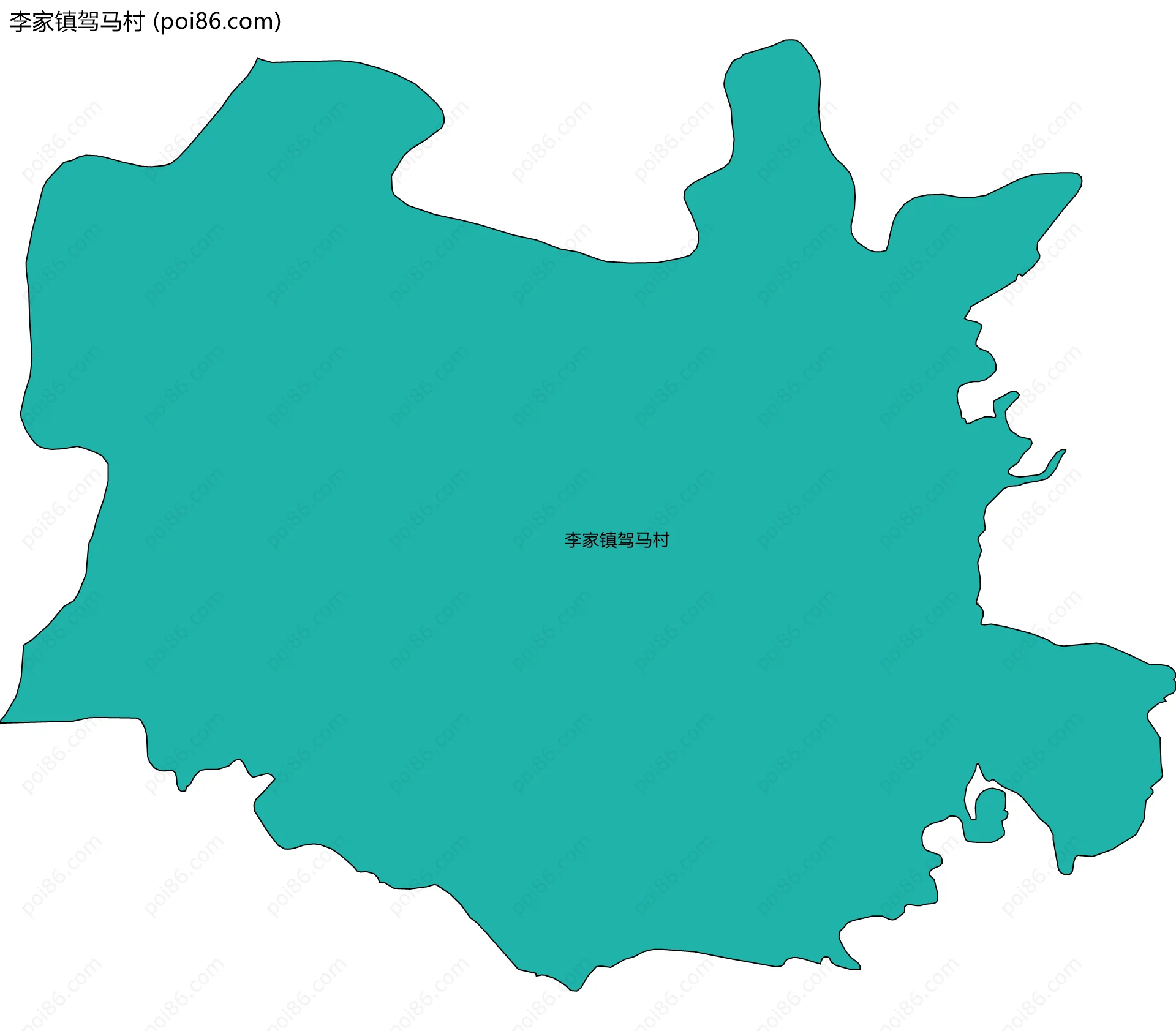 李家镇驾马村边界地图