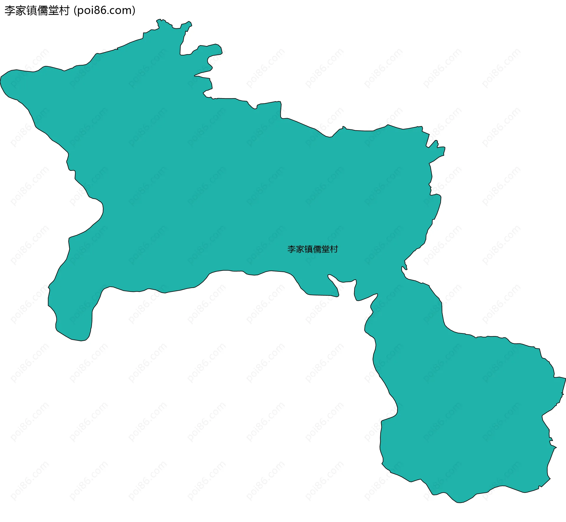 李家镇儒堂村边界地图