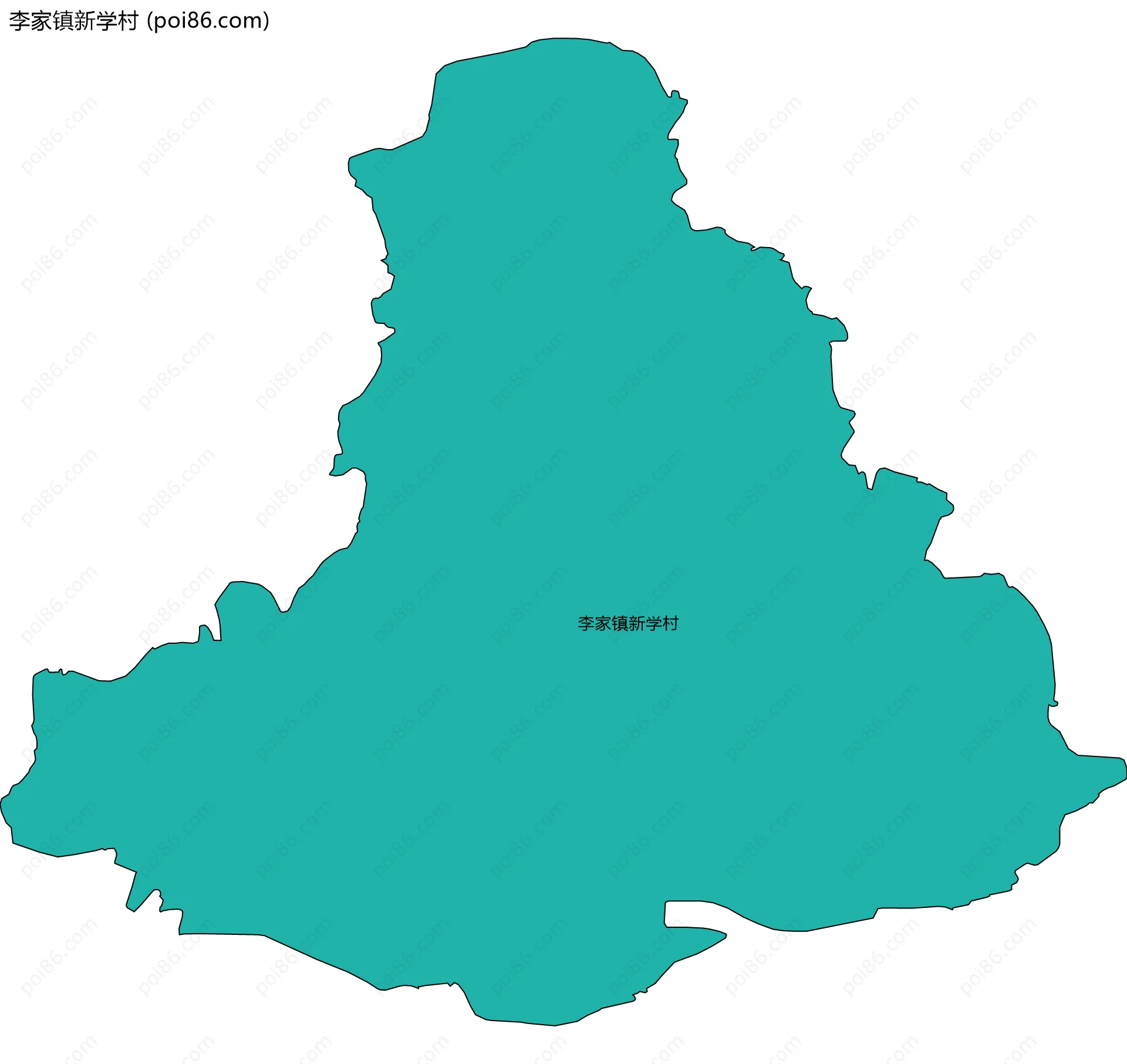 李家镇新学村边界地图