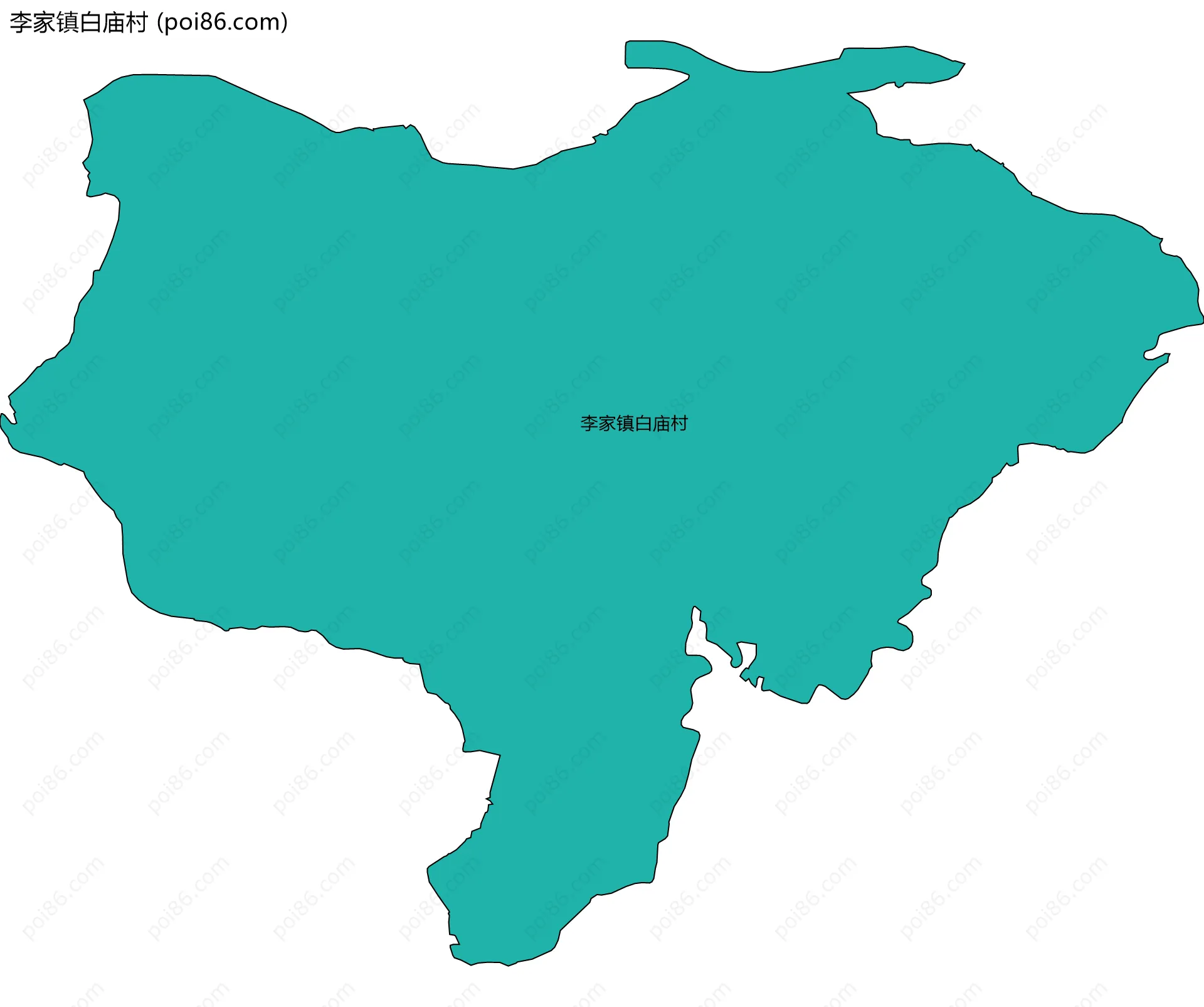 李家镇白庙村边界地图