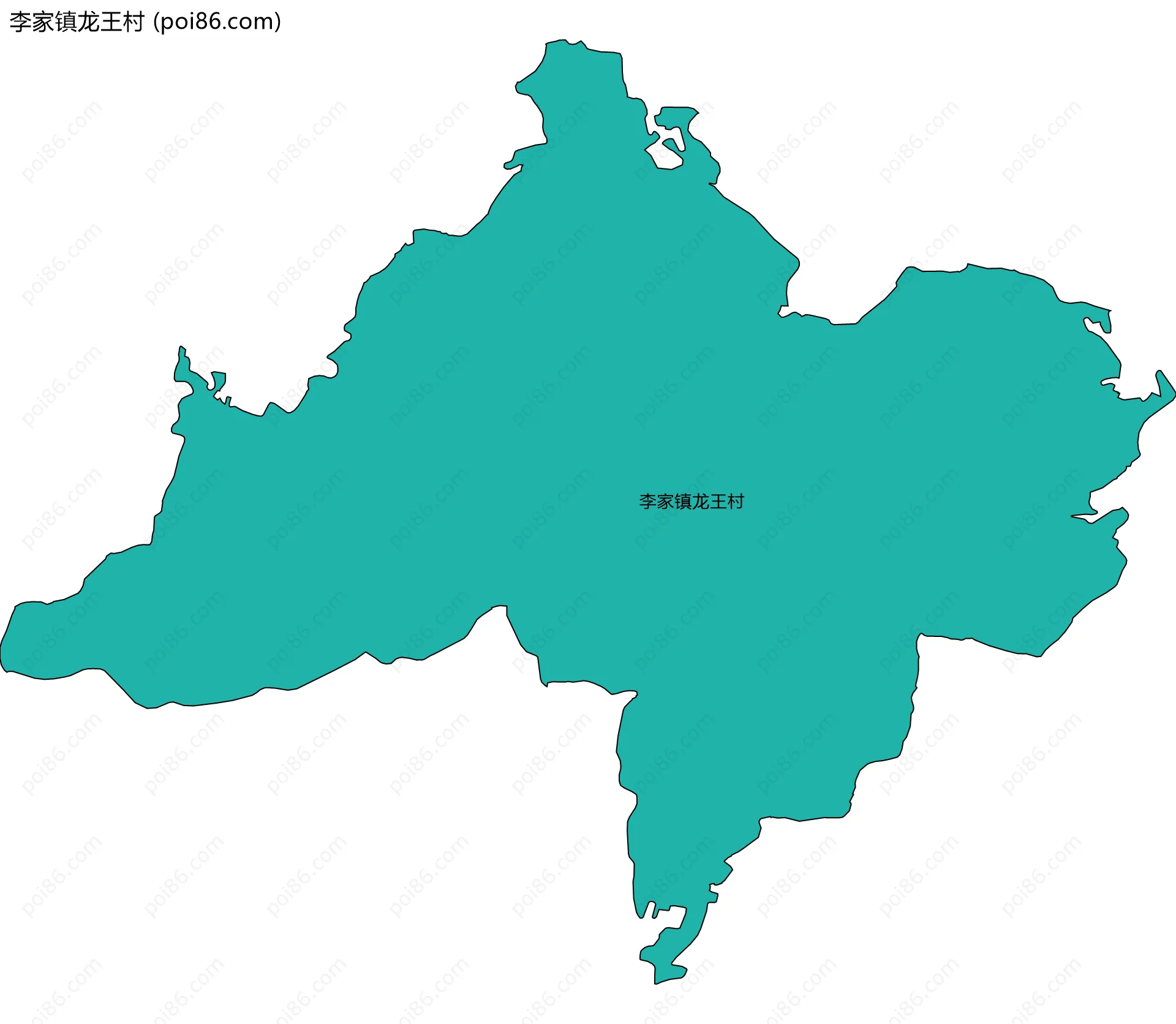 李家镇龙王村边界地图