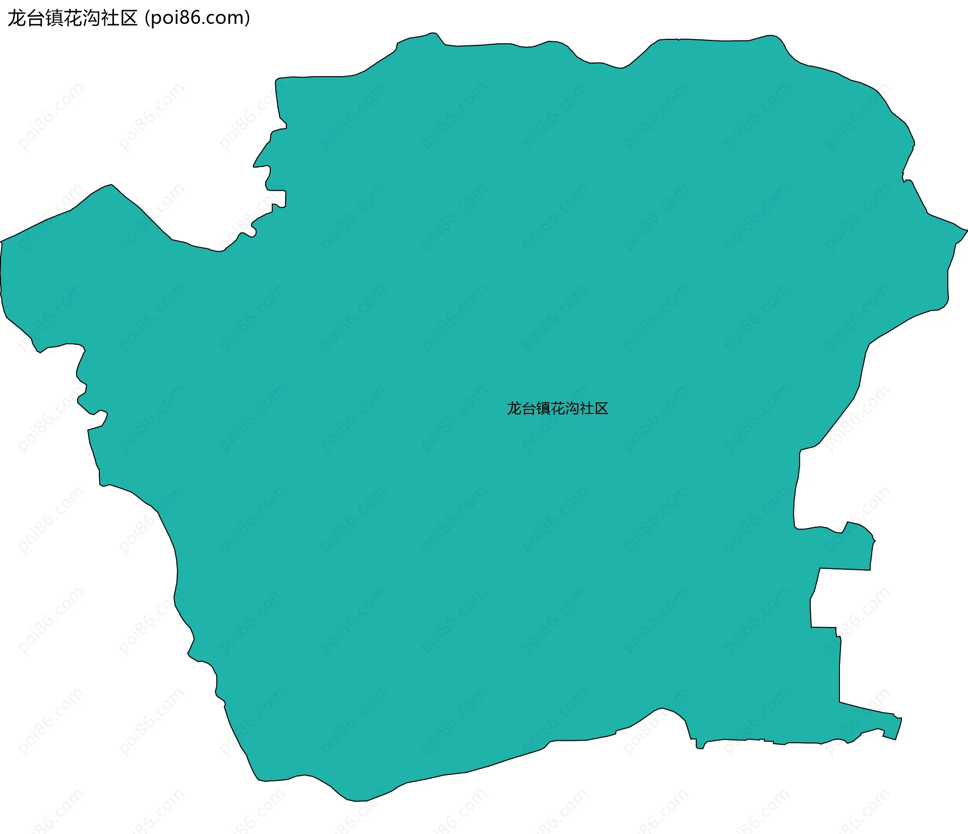 龙台镇花沟社区边界地图