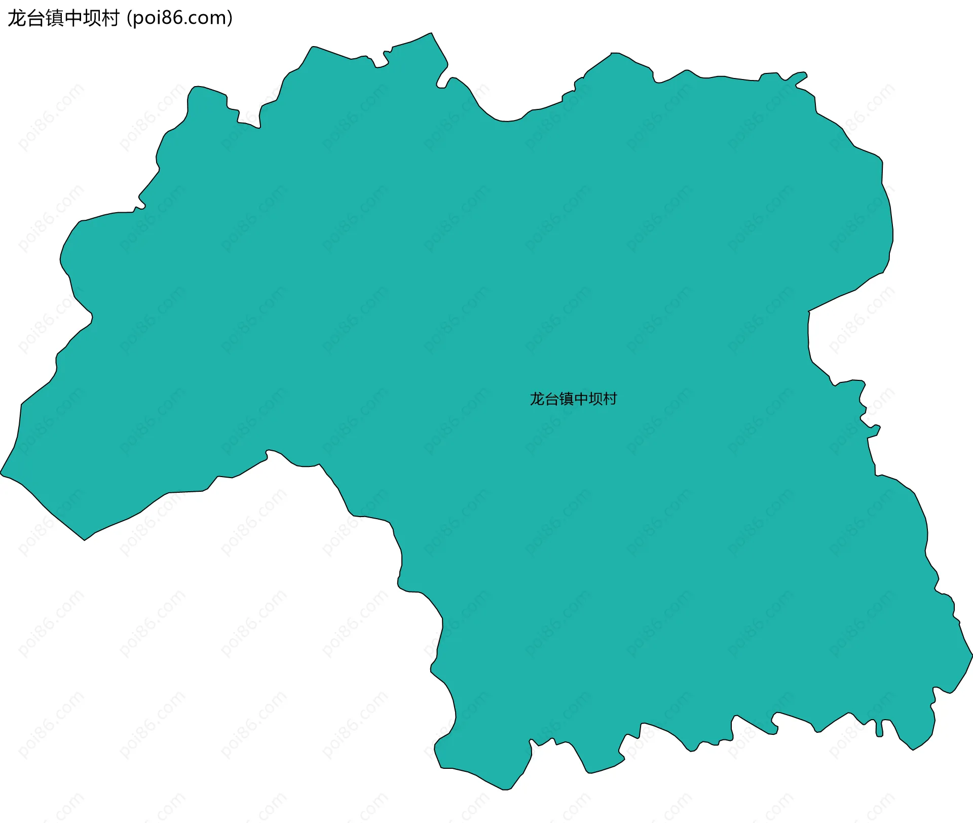 龙台镇中坝村边界地图