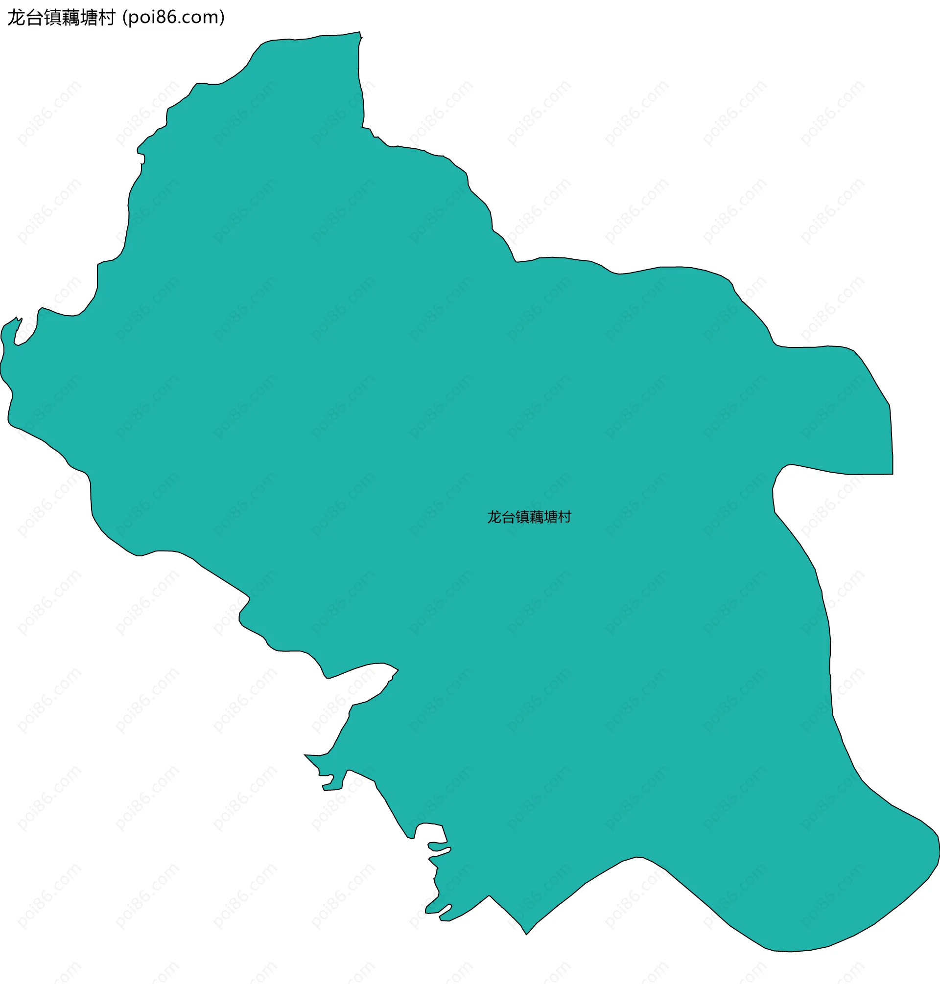 龙台镇藕塘村边界地图