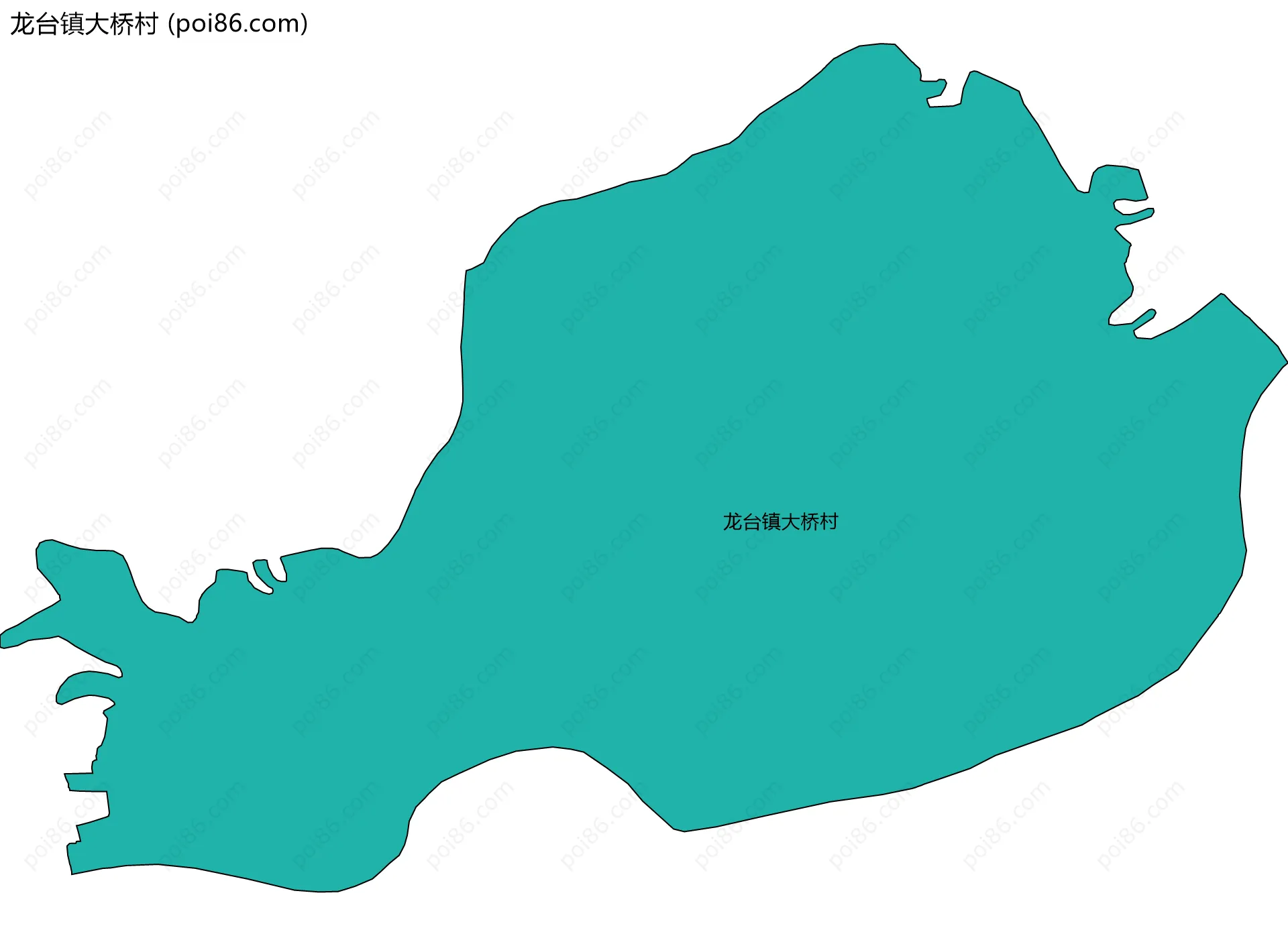 龙台镇大桥村边界地图
