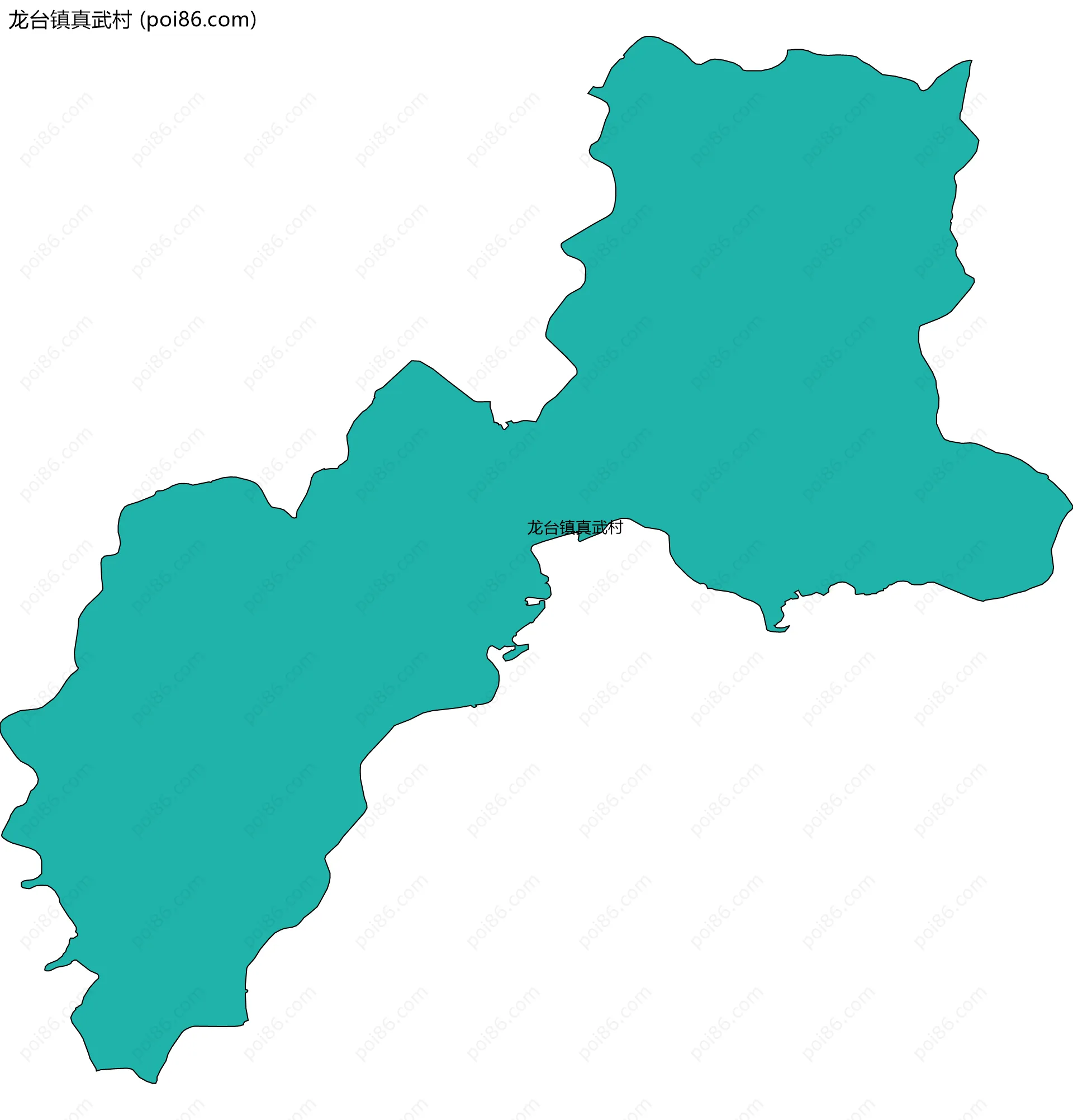 龙台镇真武村边界地图