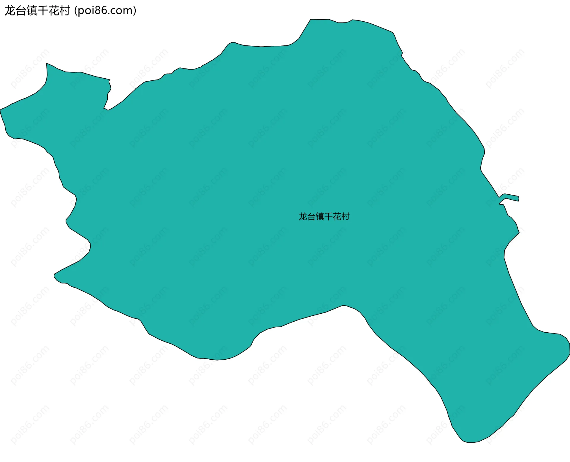 龙台镇千花村边界地图
