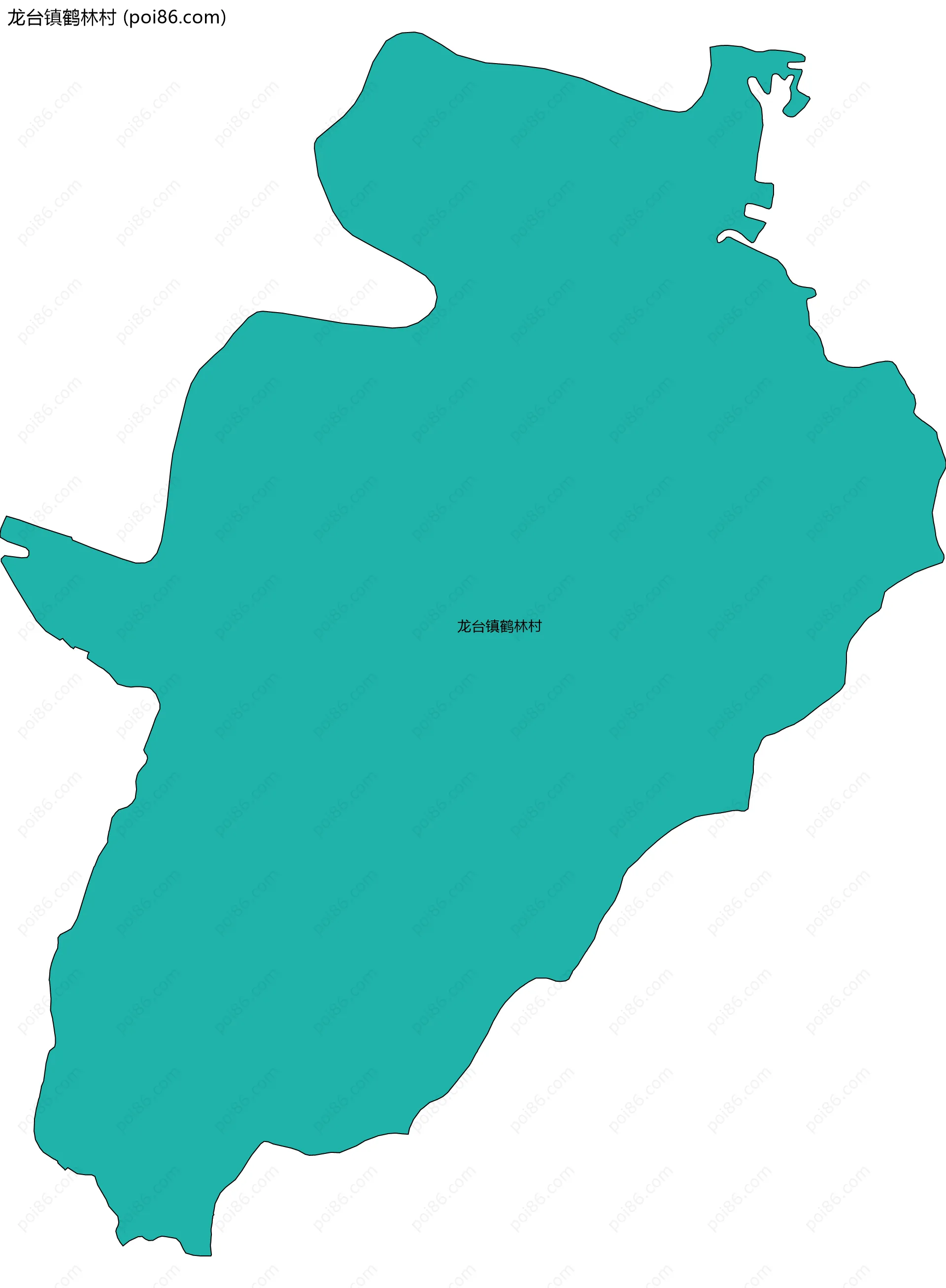 龙台镇鹤林村边界地图