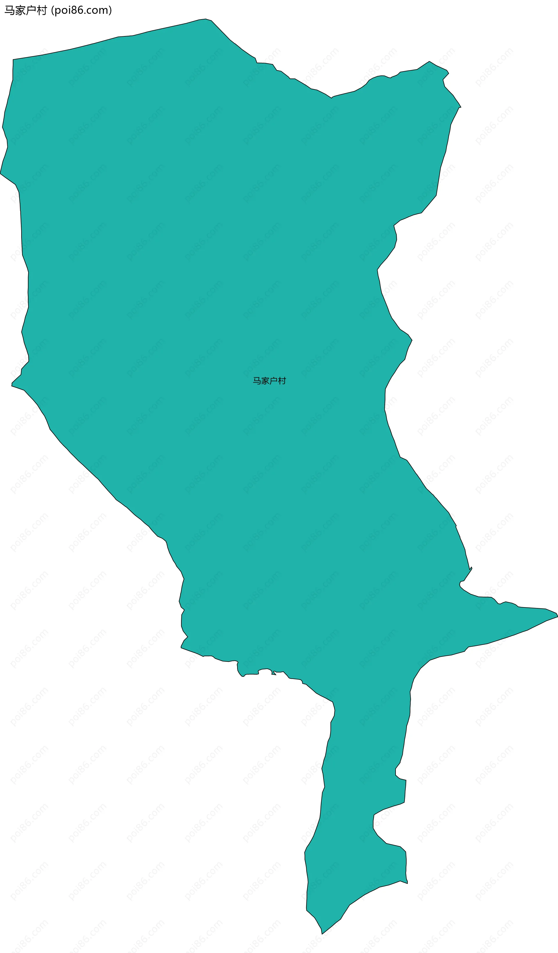 马家户村边界地图