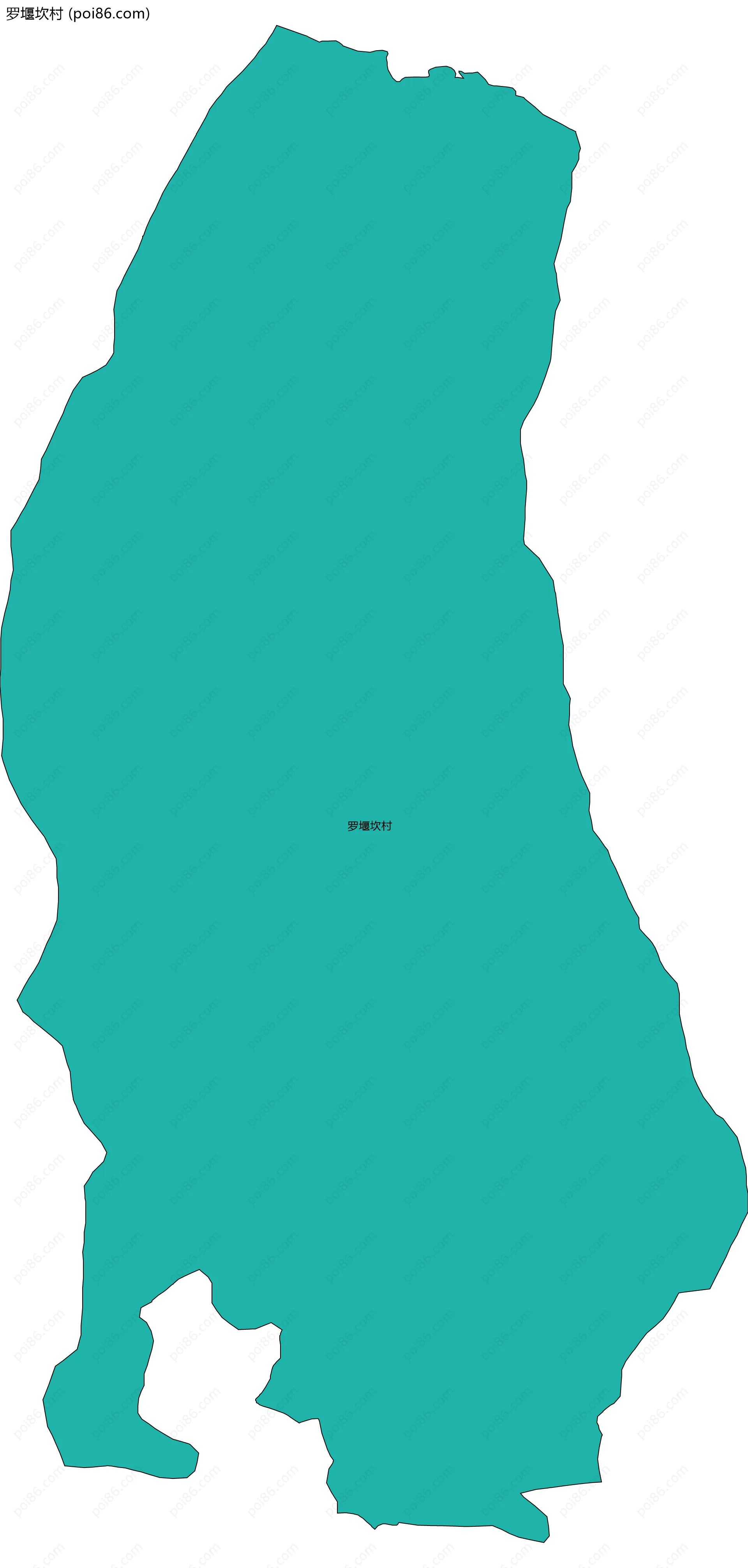 罗堰坎村边界地图