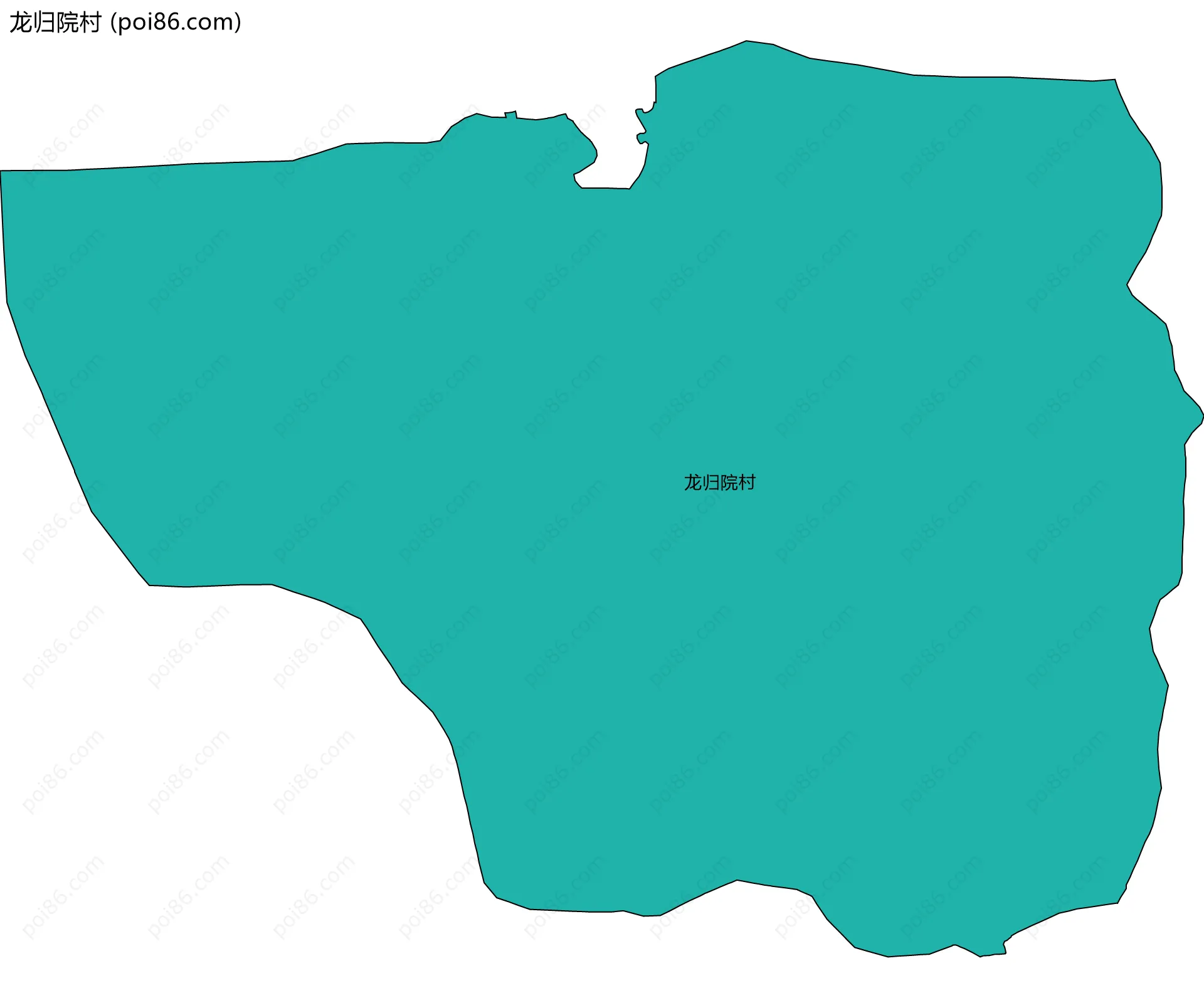 龙归院村边界地图