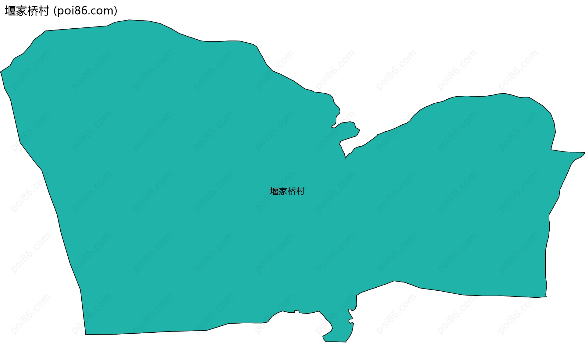 堰家桥村边界地图