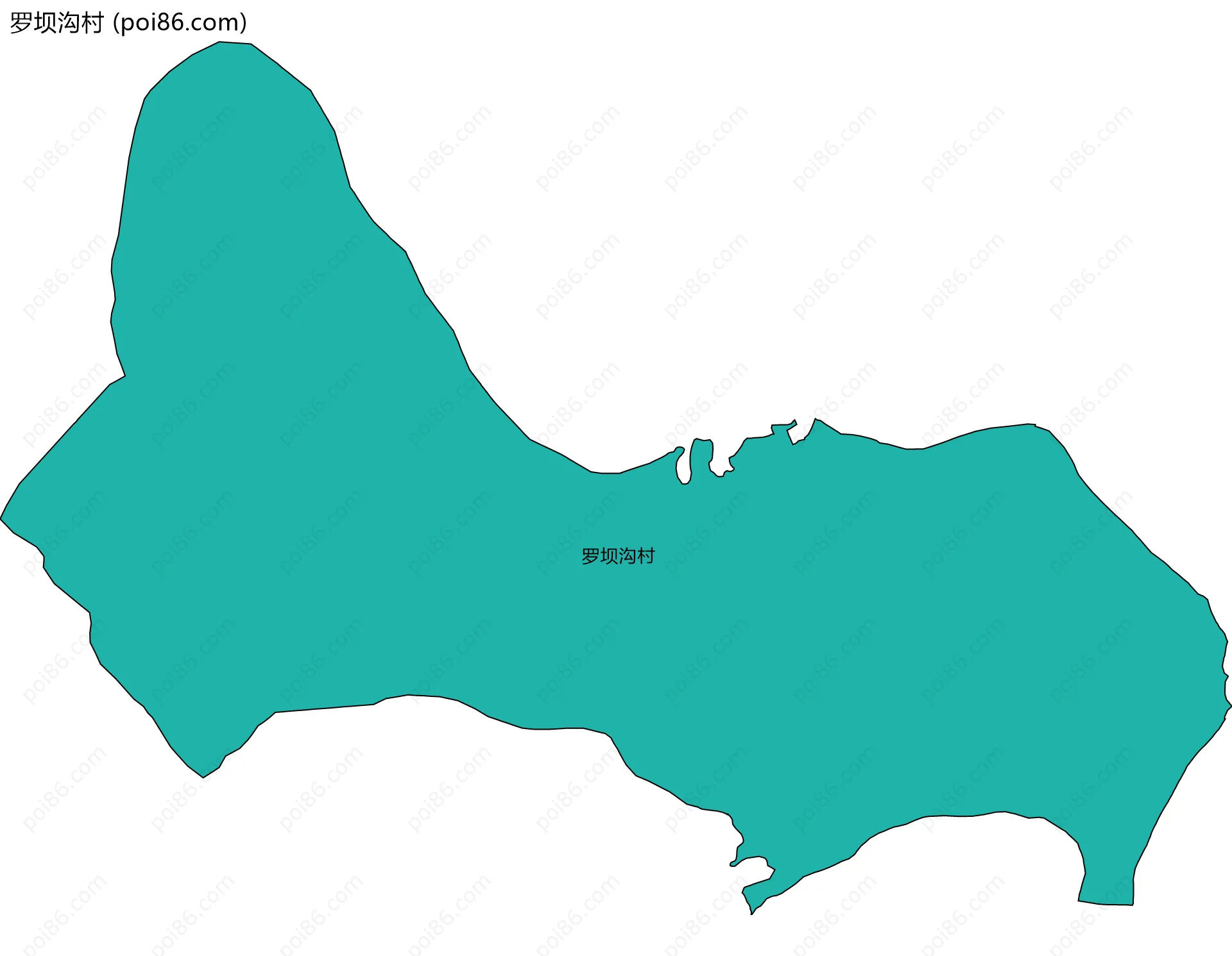 罗坝沟村边界地图