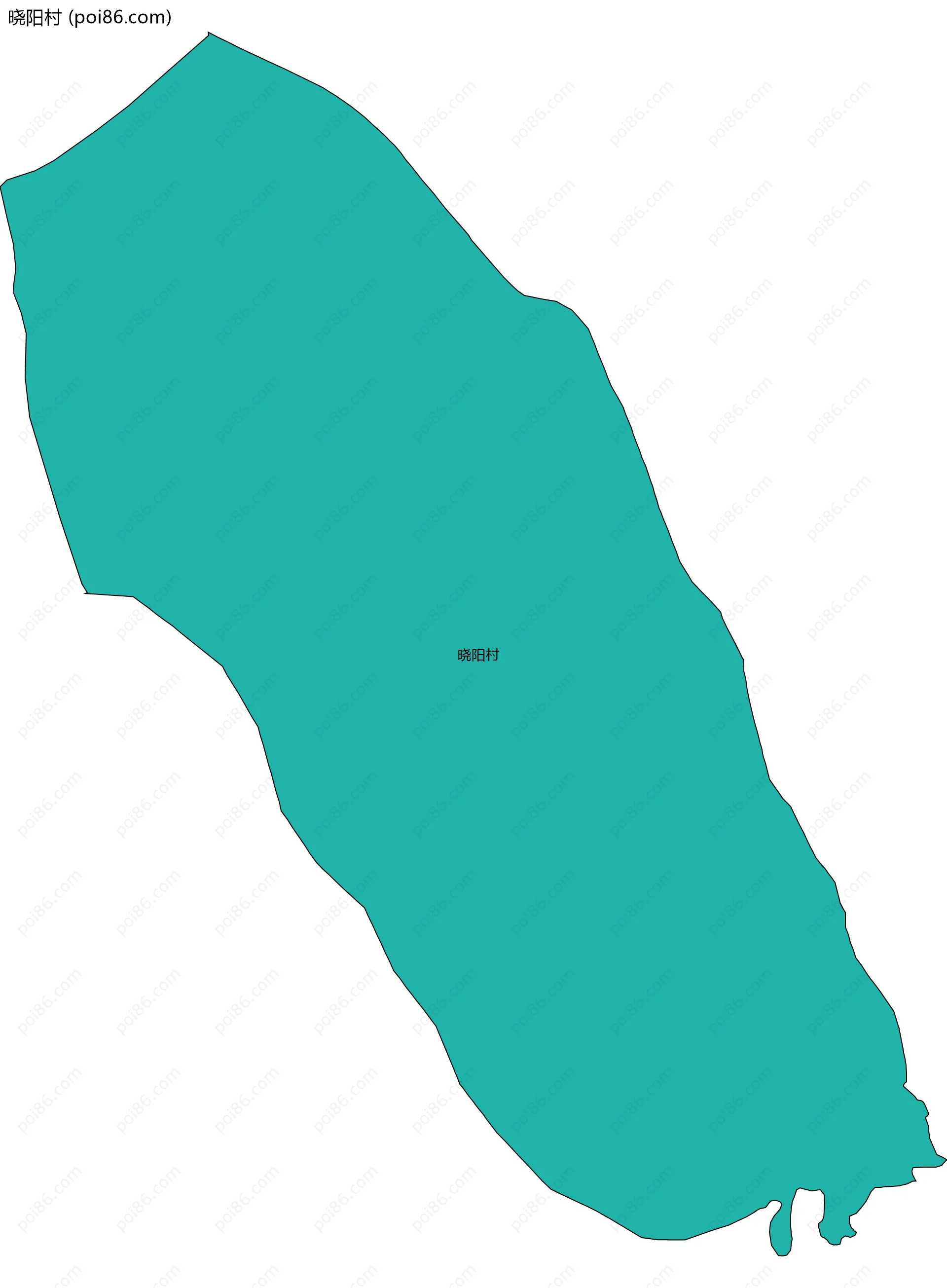 晓阳村边界地图