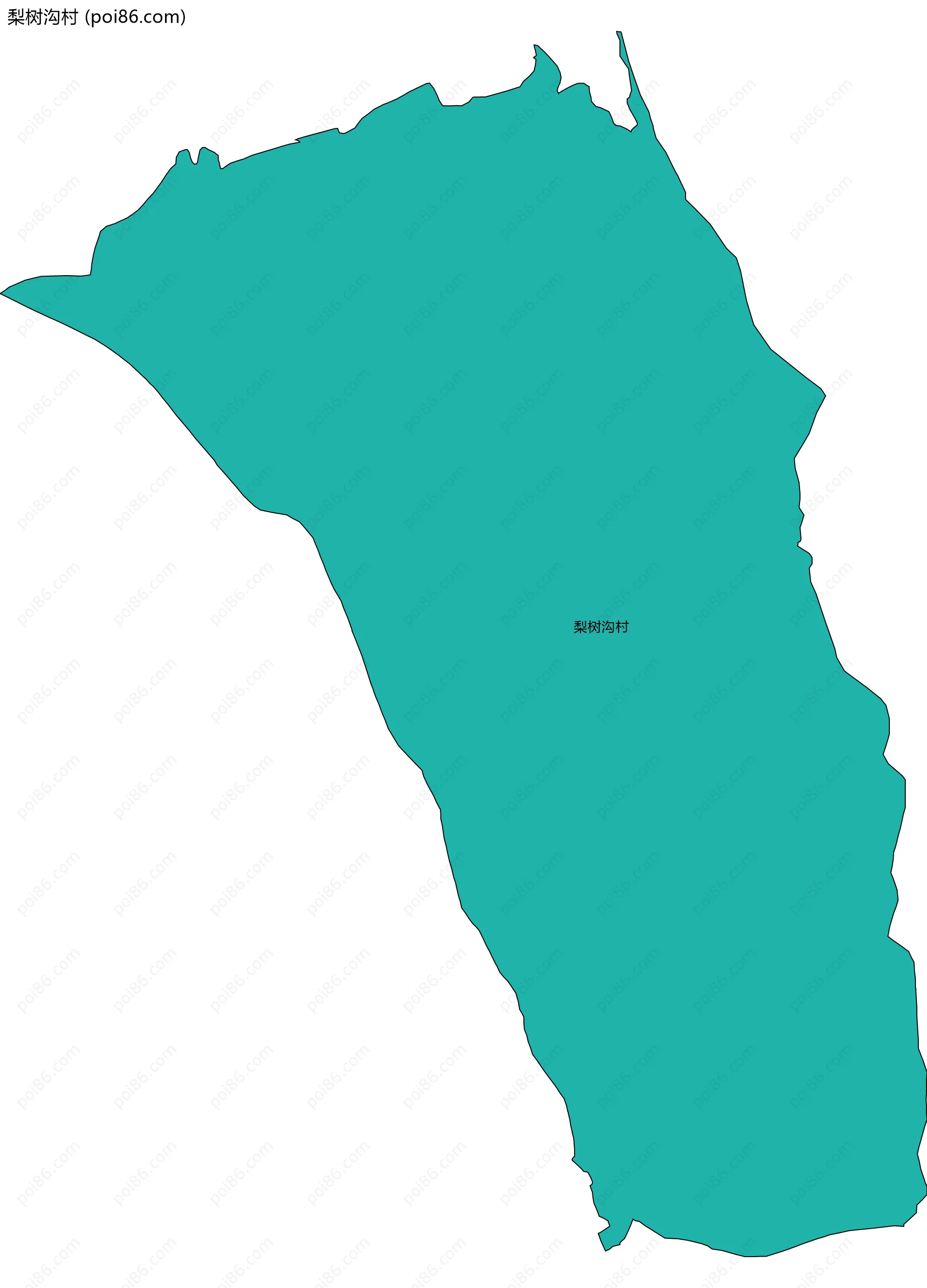 梨树沟村边界地图