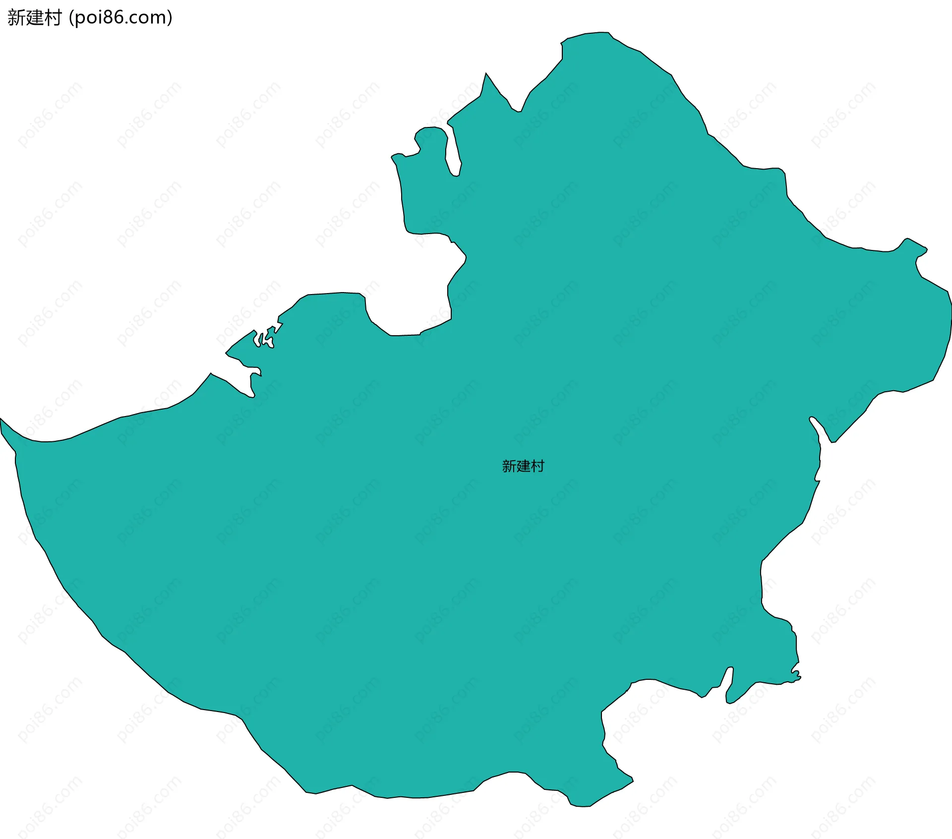 新建村边界地图