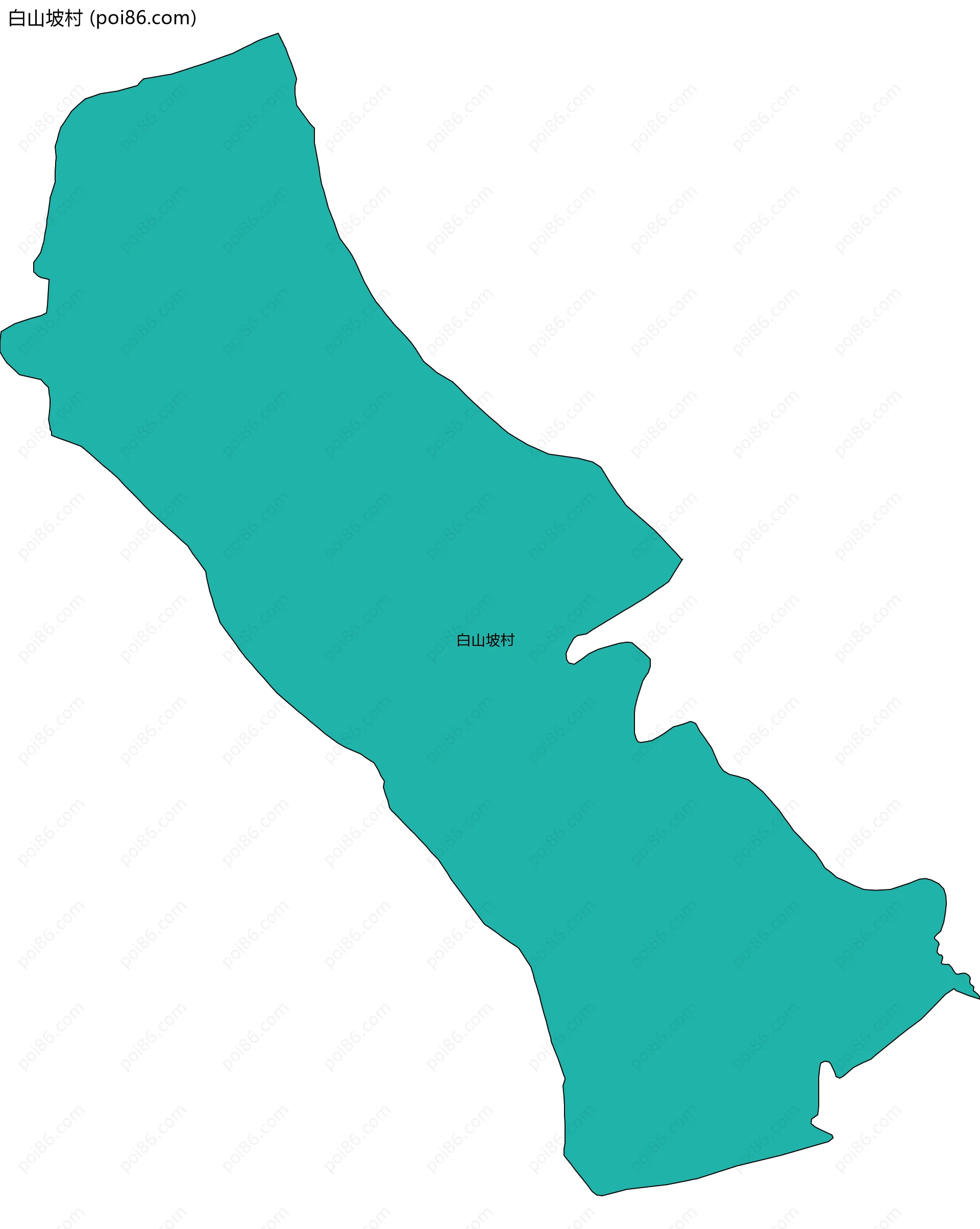 白山坡村边界地图