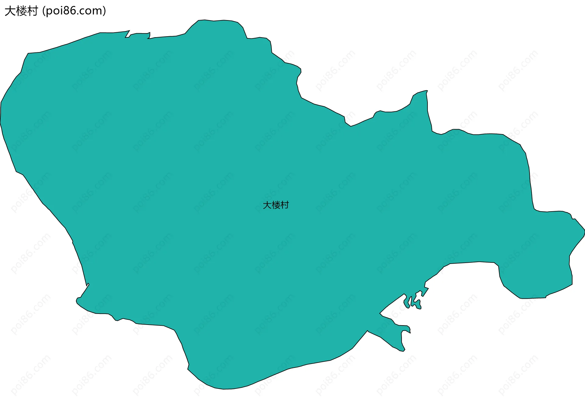 大楼村边界地图