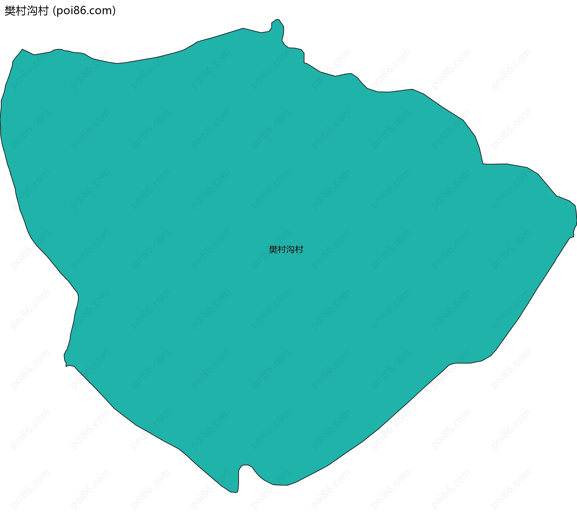 樊村沟村边界地图