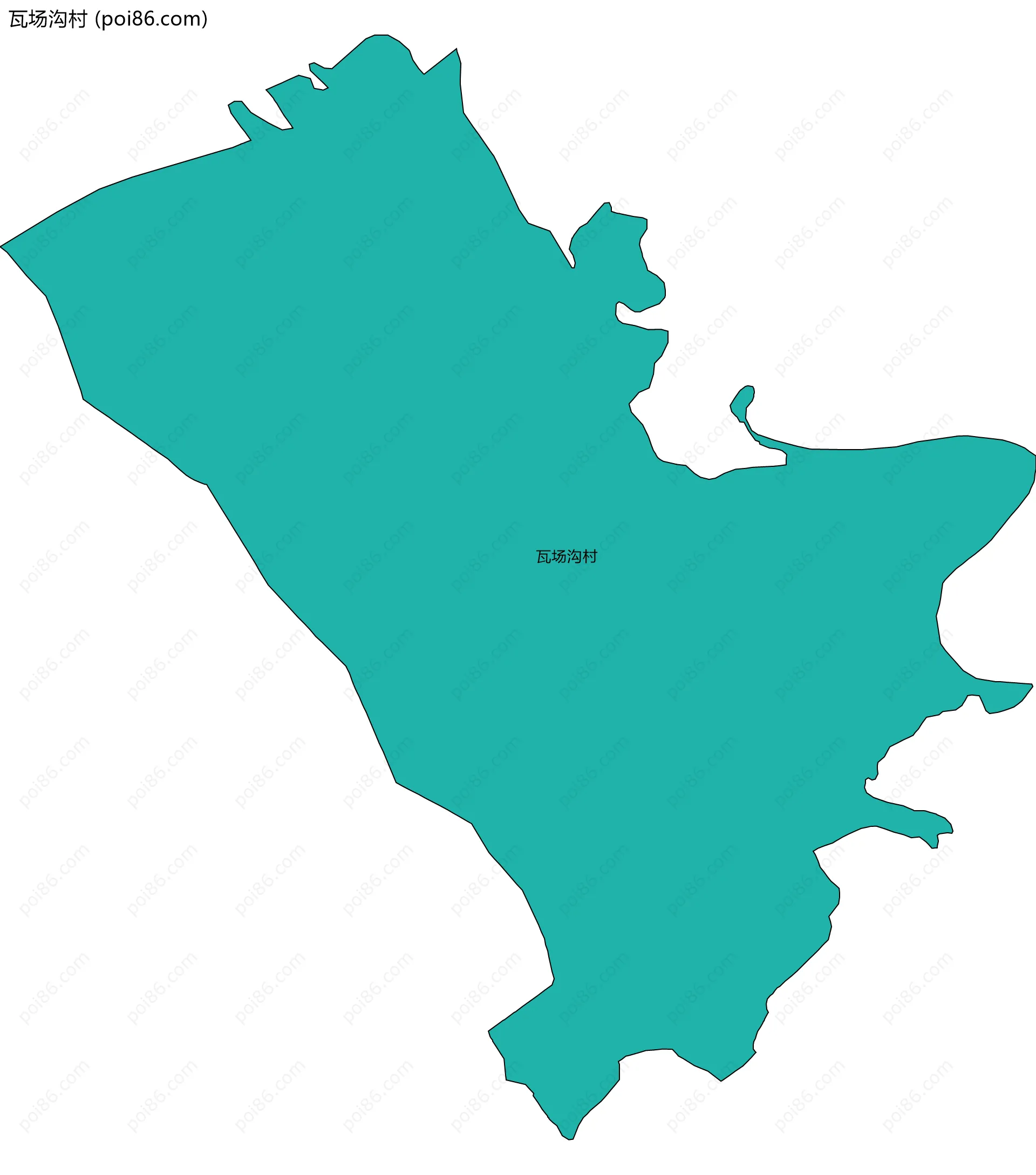 瓦场沟村边界地图