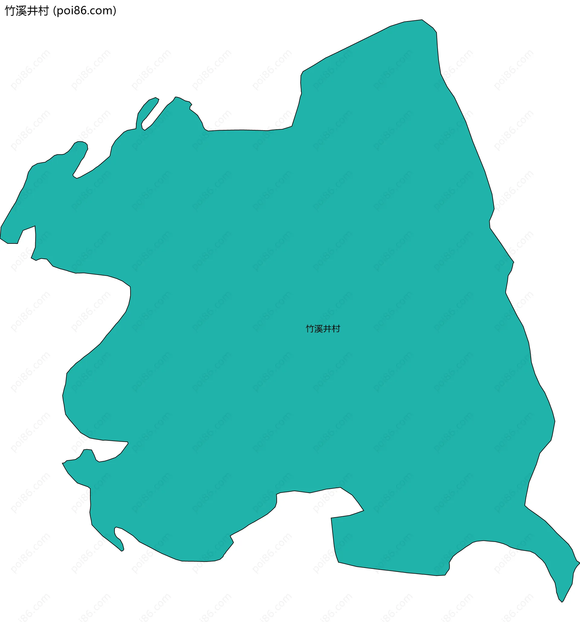 竹溪井村边界地图