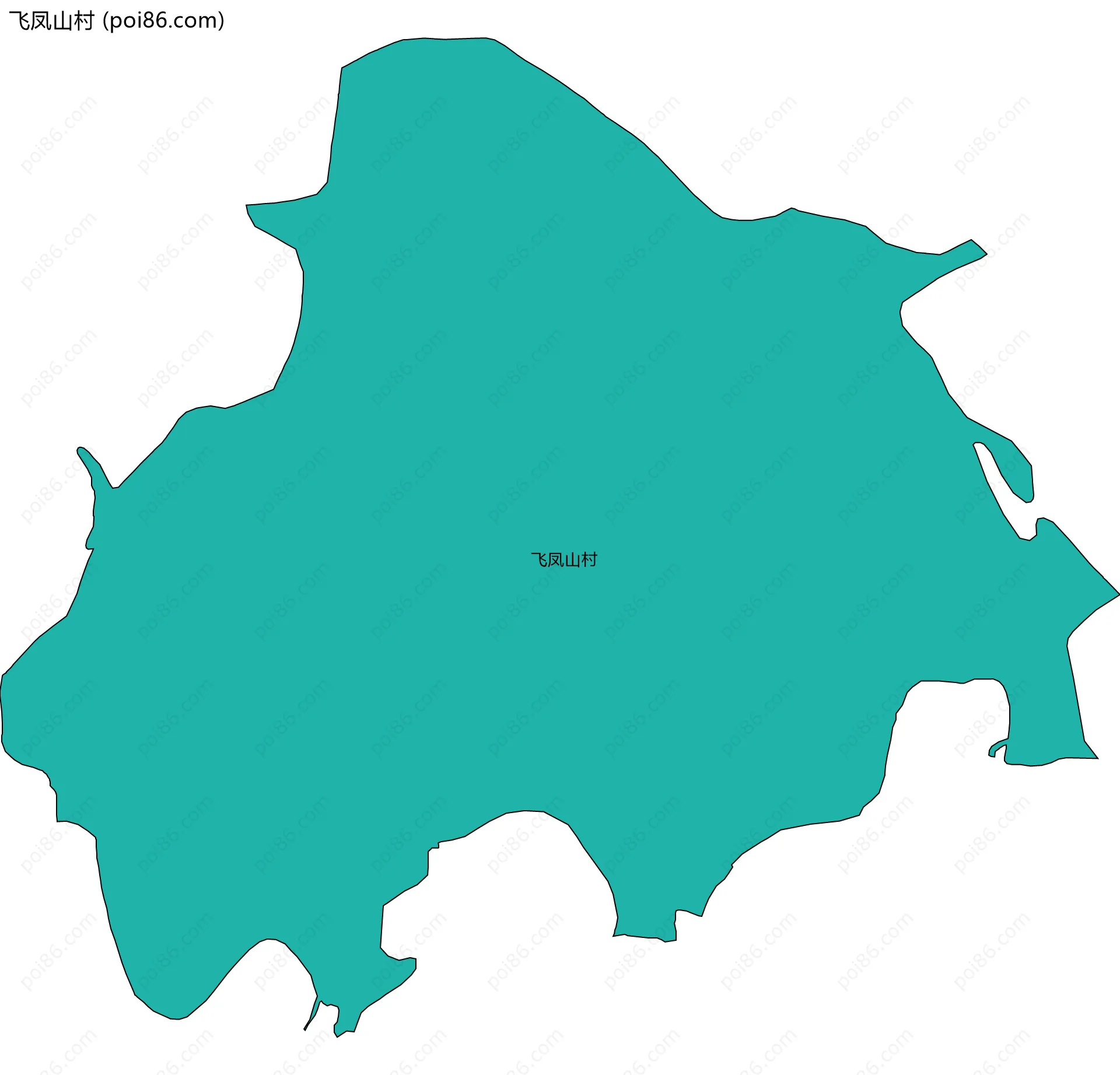 飞凤山村边界地图