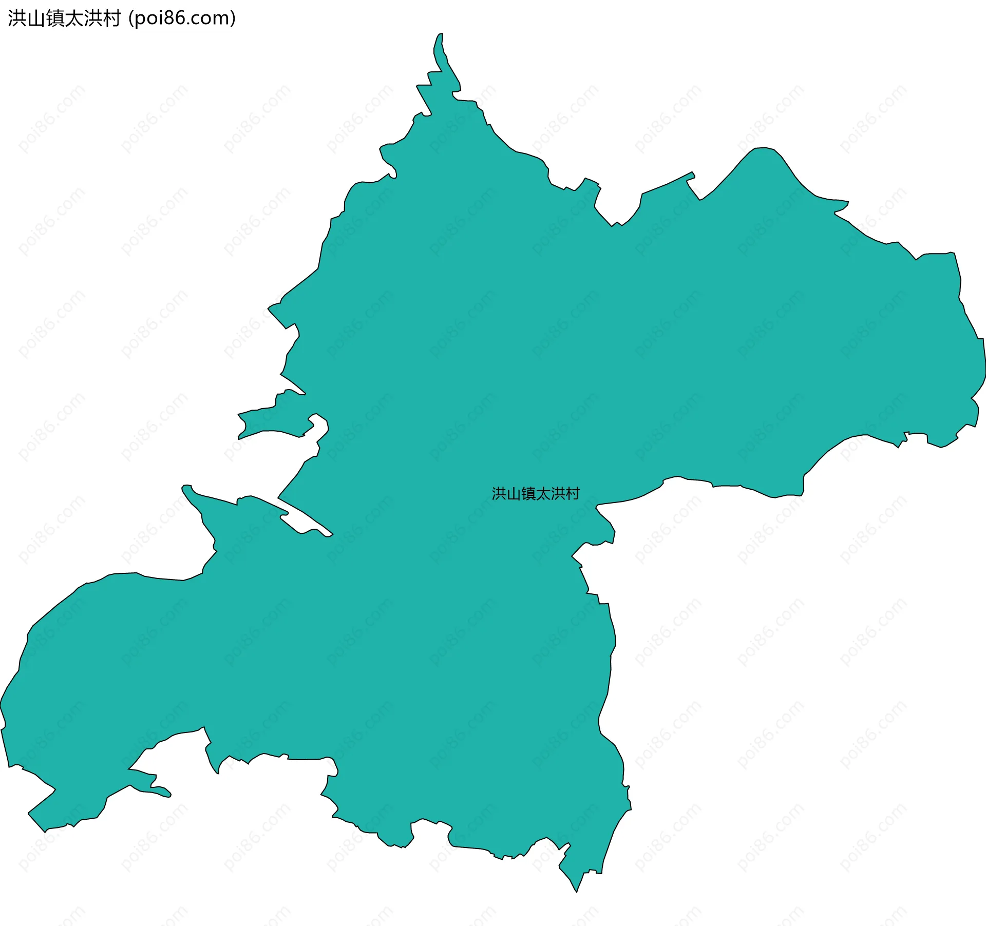 洪山镇太洪村边界地图