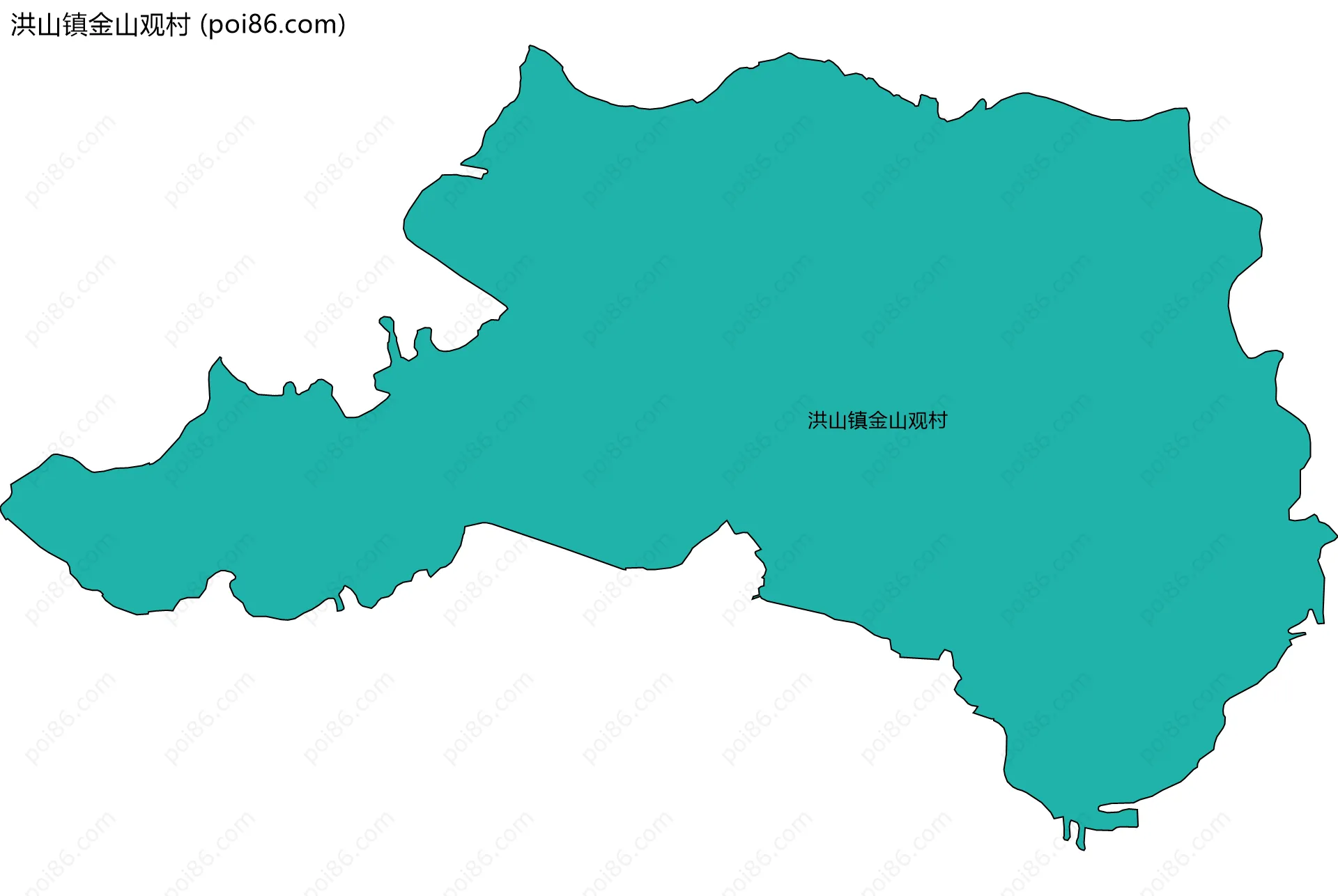 洪山镇金山观村边界地图