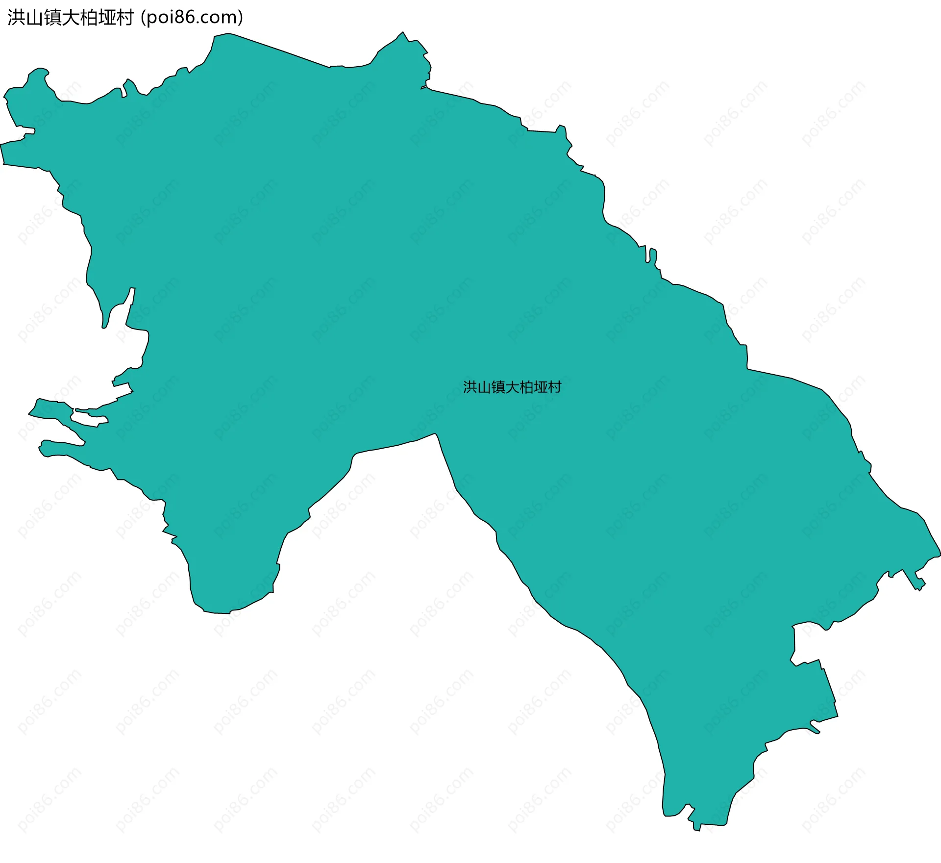 洪山镇大柏垭村边界地图