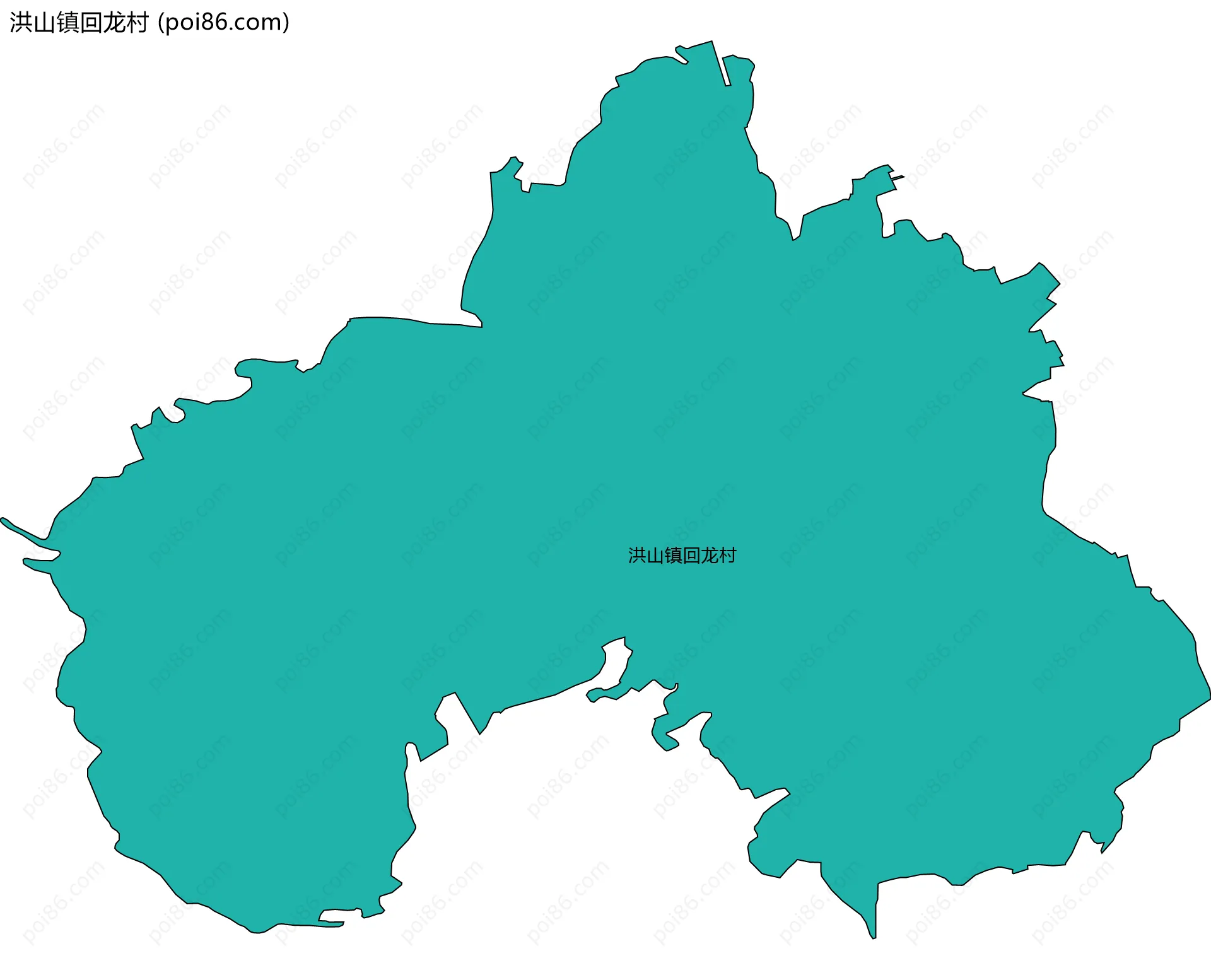 洪山镇回龙村边界地图