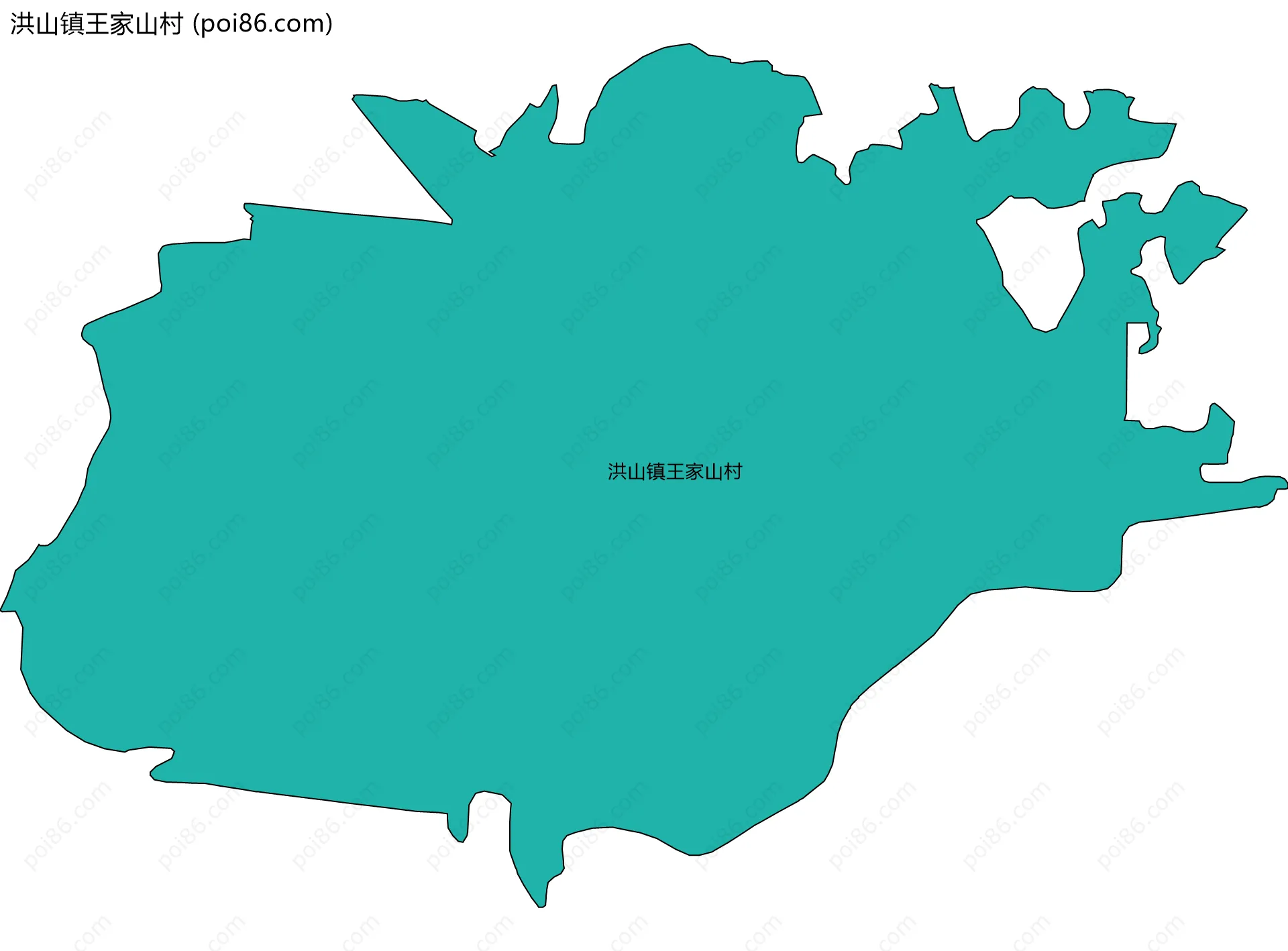 洪山镇王家山村边界地图