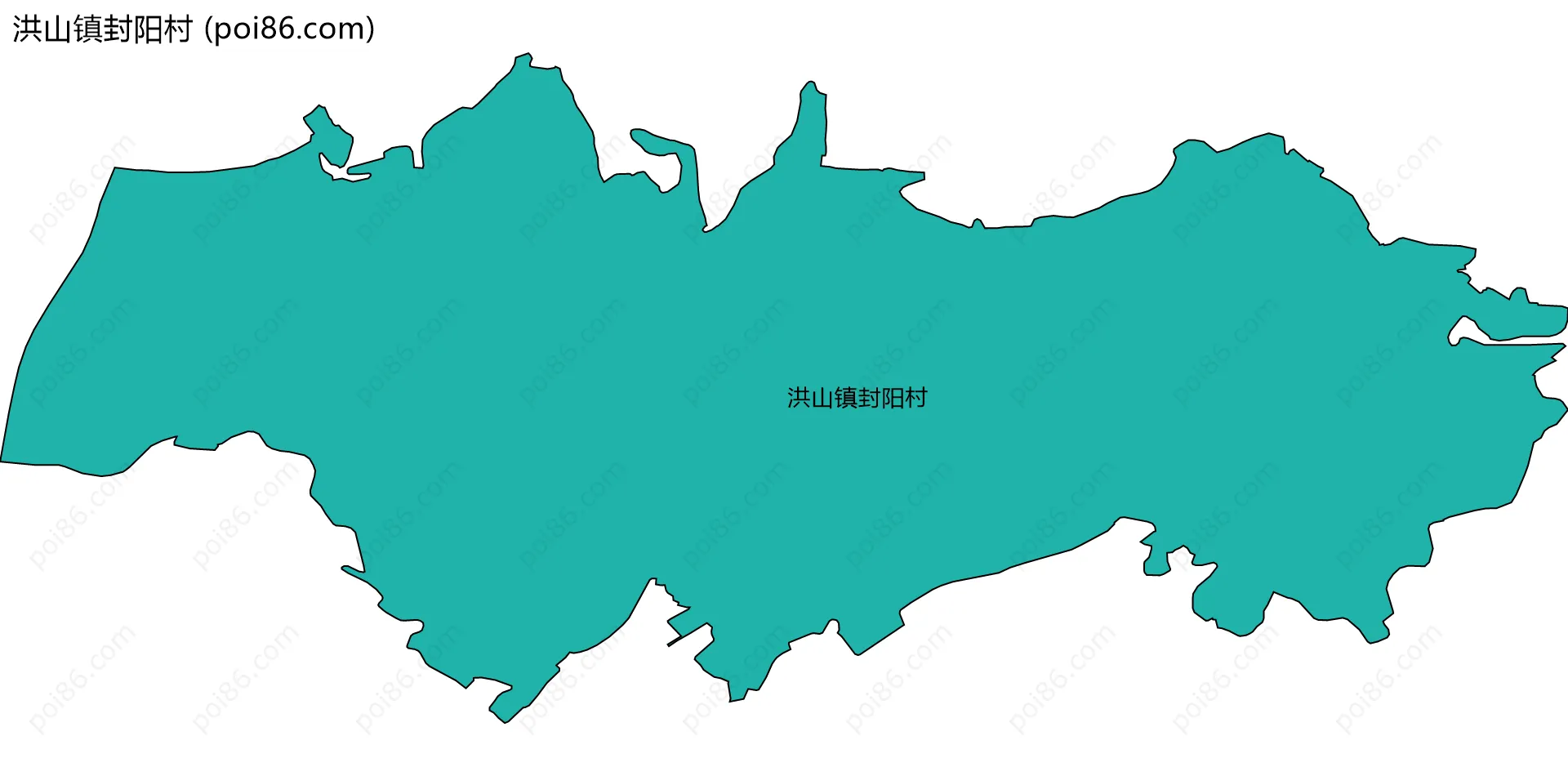 洪山镇封阳村边界地图