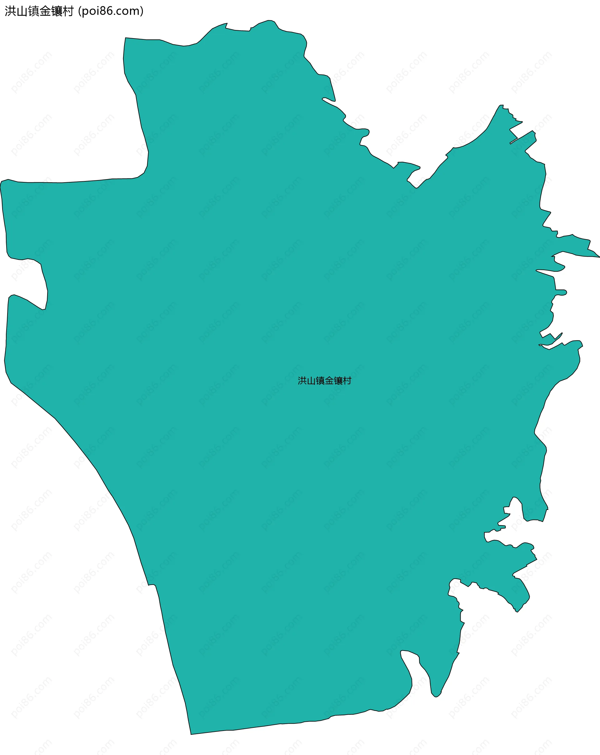 洪山镇金镶村边界地图