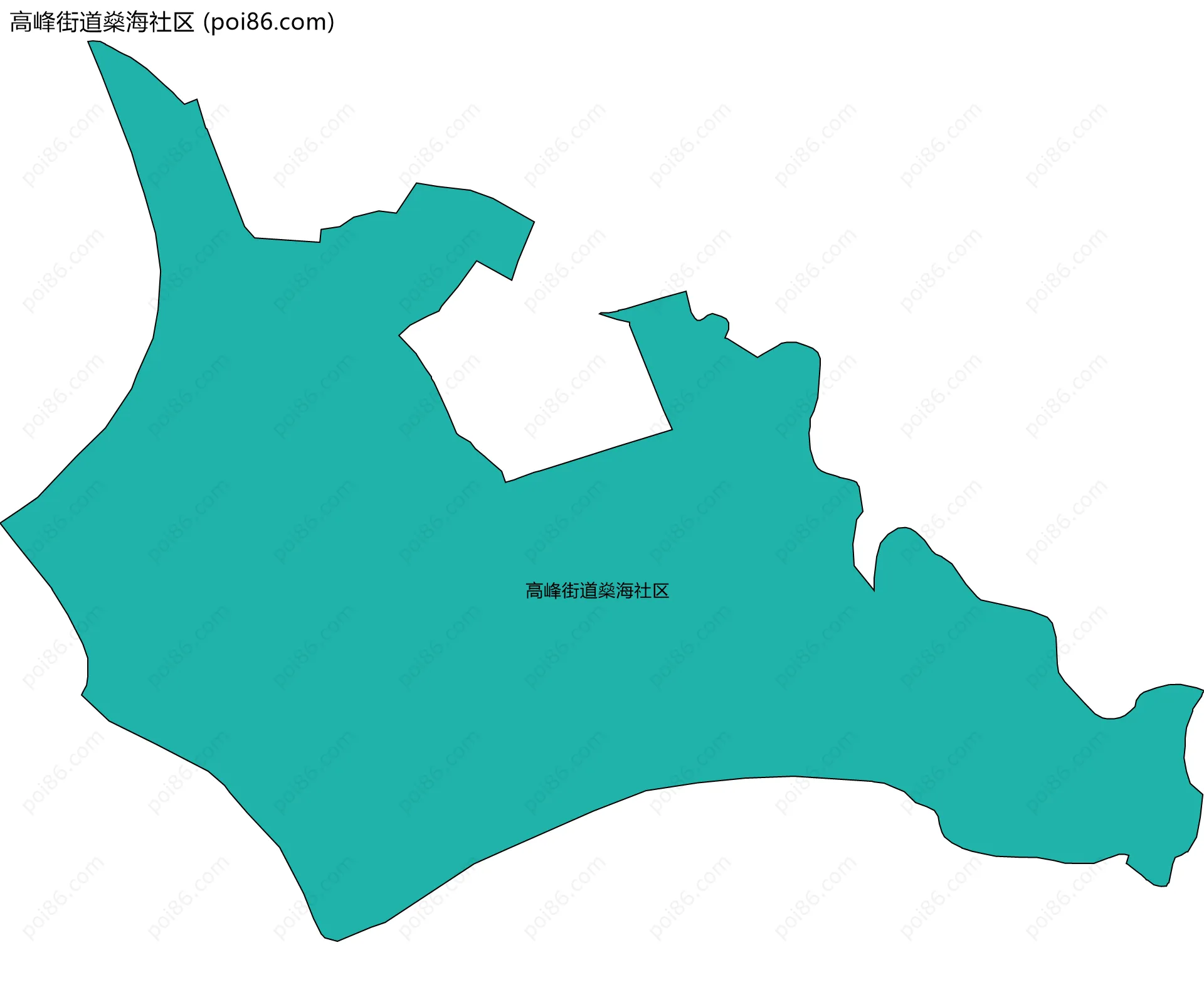 高峰街道燊海社区边界地图