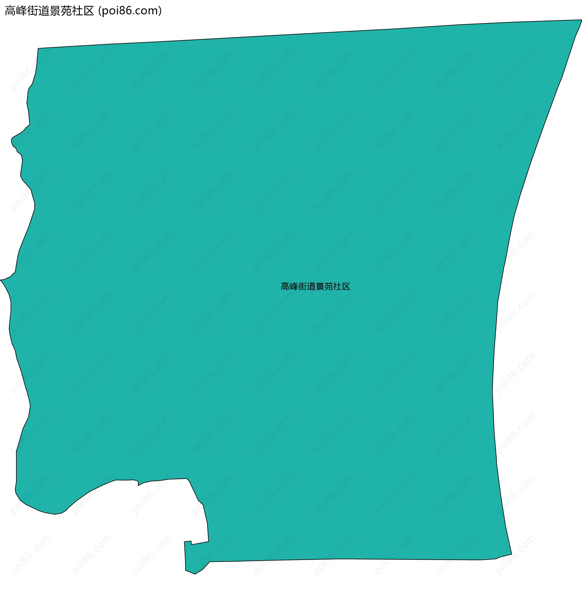 高峰街道景苑社区边界地图
