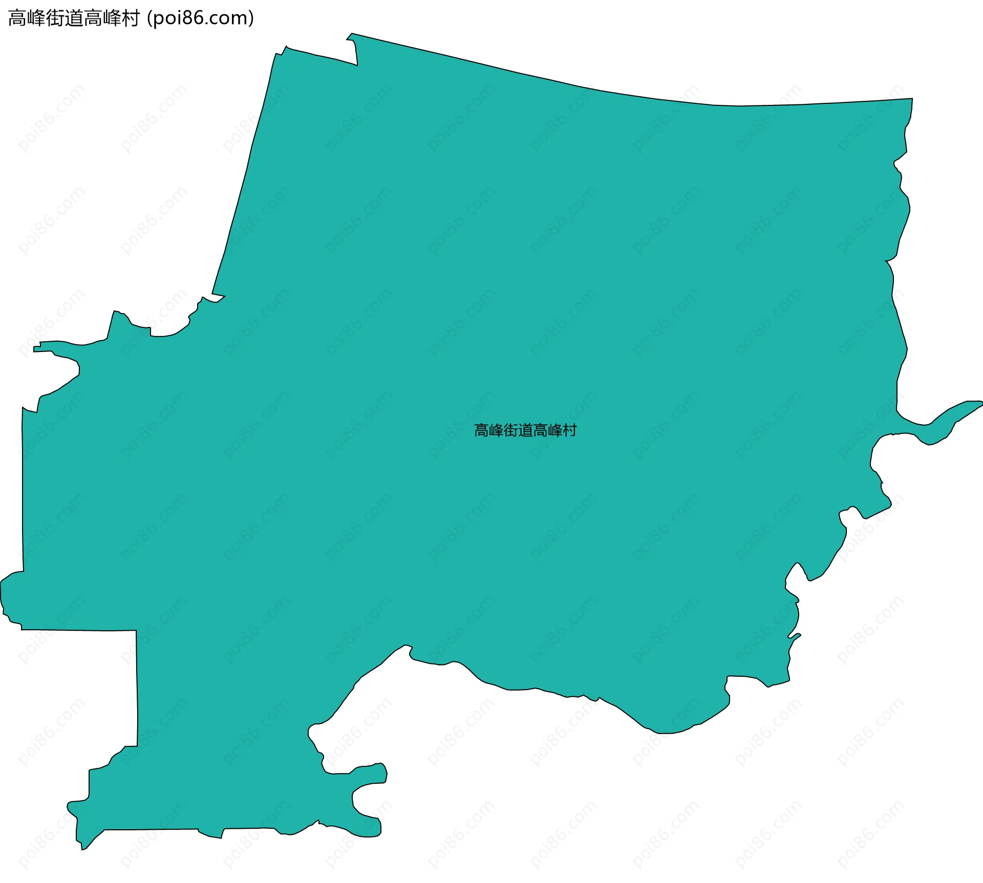 高峰街道高峰村边界地图