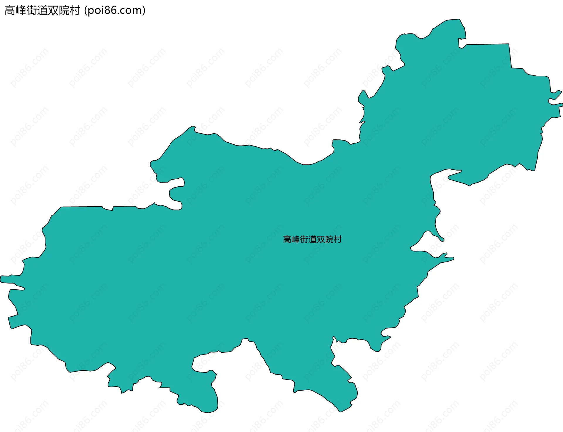 高峰街道双院村边界地图